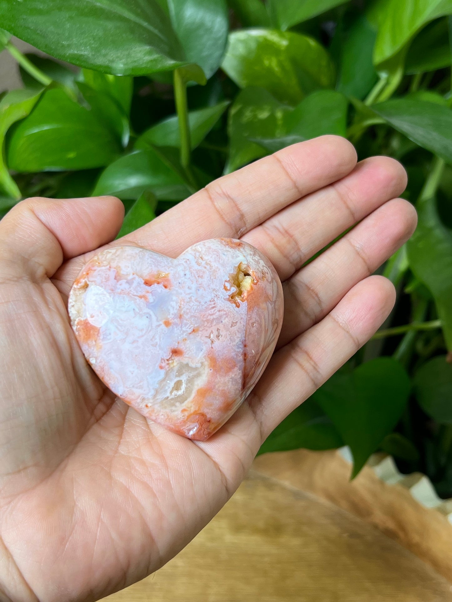 Pink Carnelian Heart