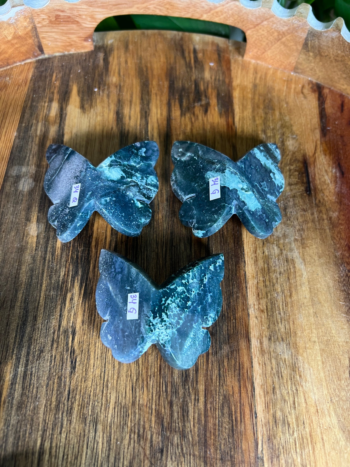 Grape Agate 3D Butterflies