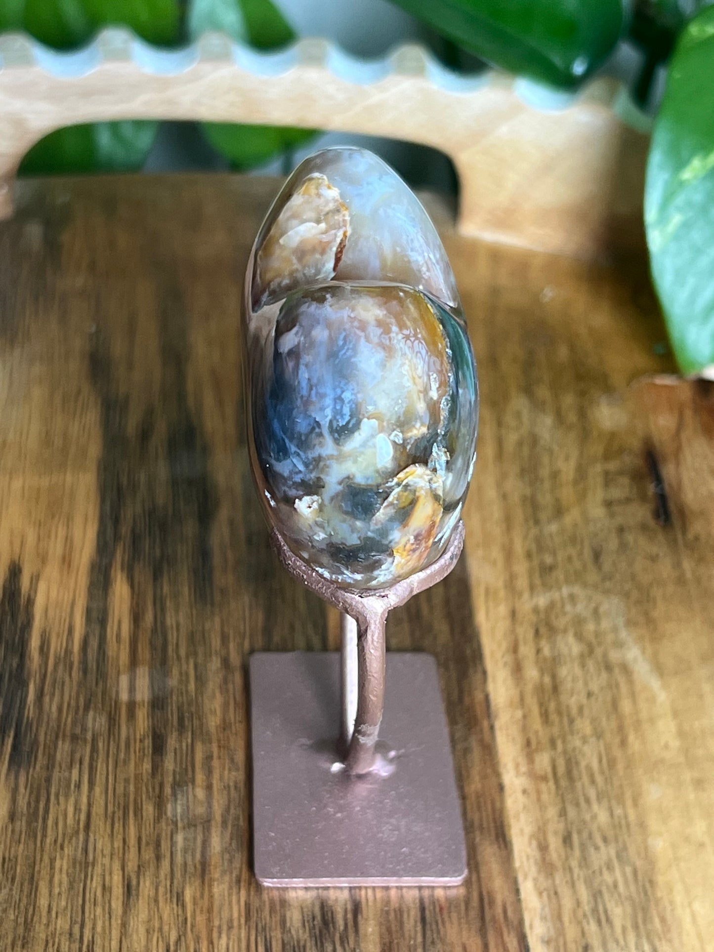 Rainbow Plume Agate Heart TA