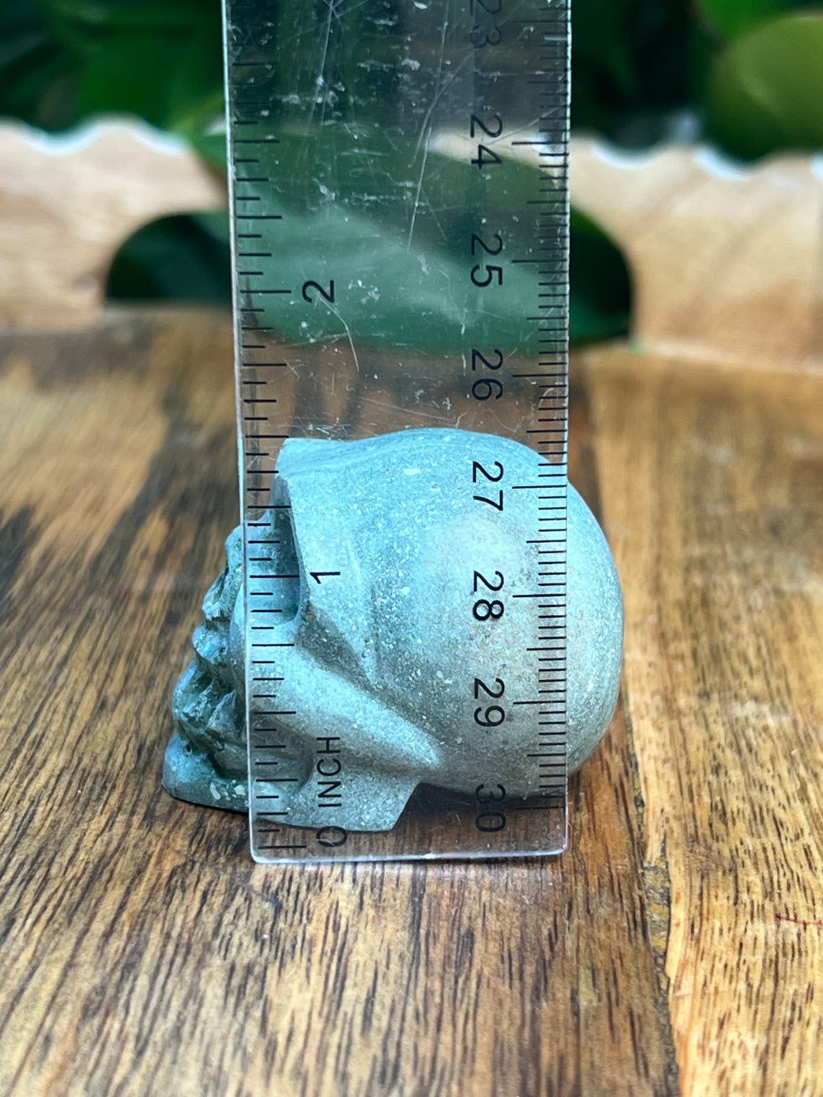 Blue Green Jasper Mini Skull: H