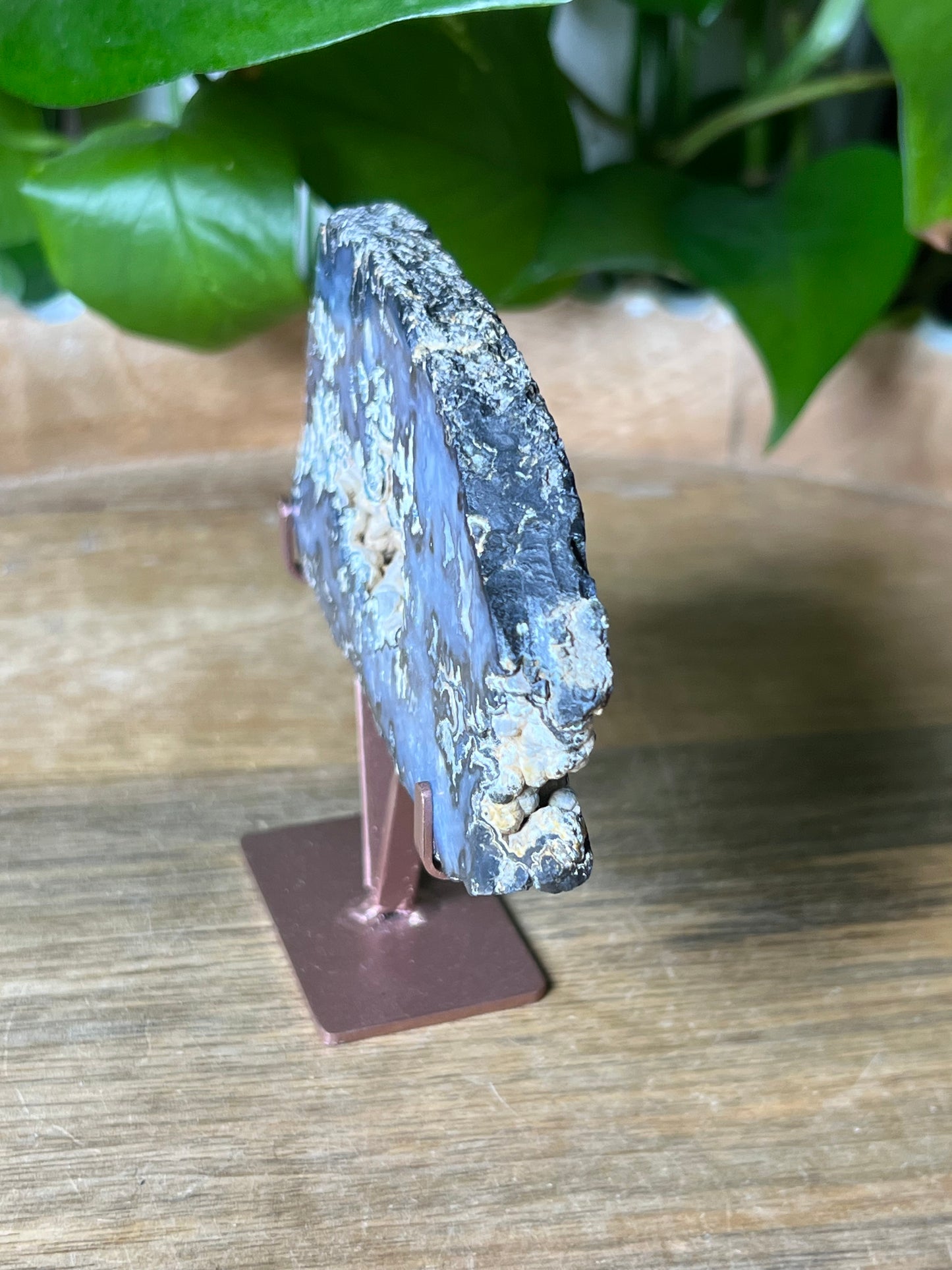 Blue Plume Agate Slab