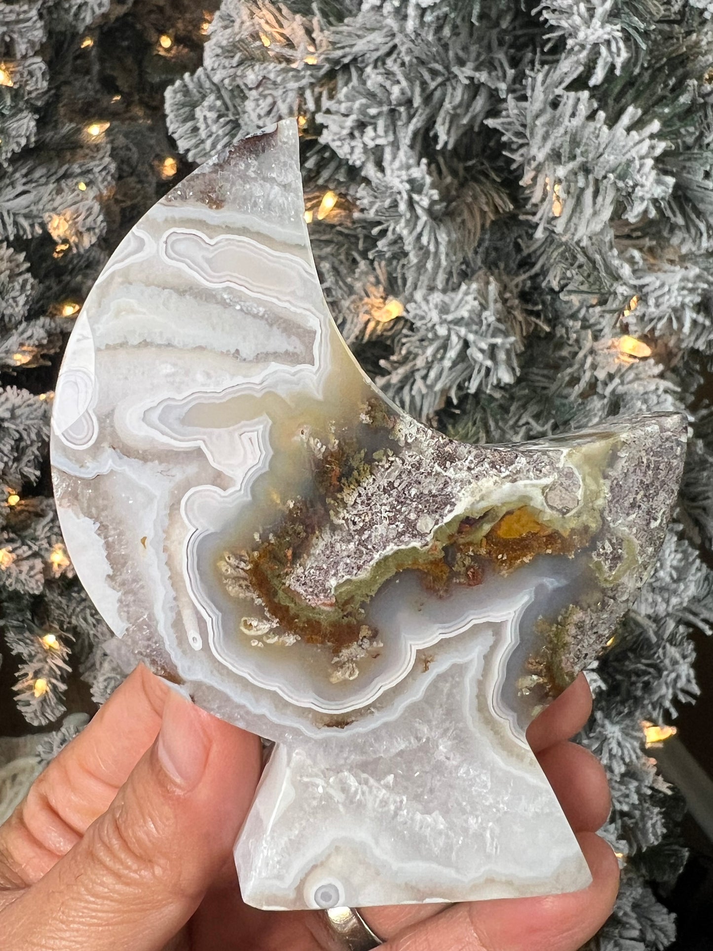 Scenic Moss Agate Moon