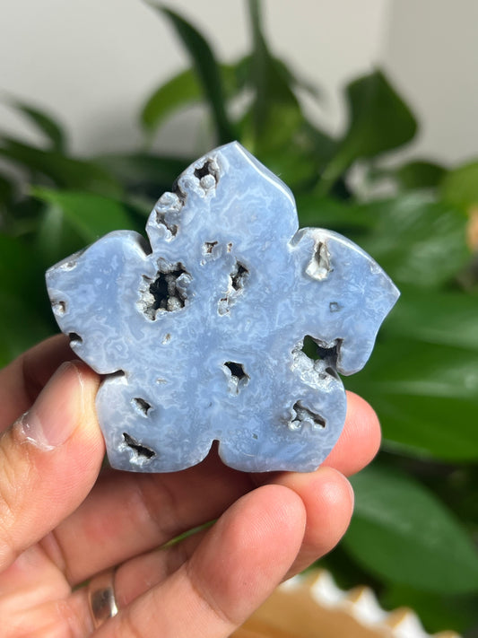 Blue Plume Agate Flower: BF