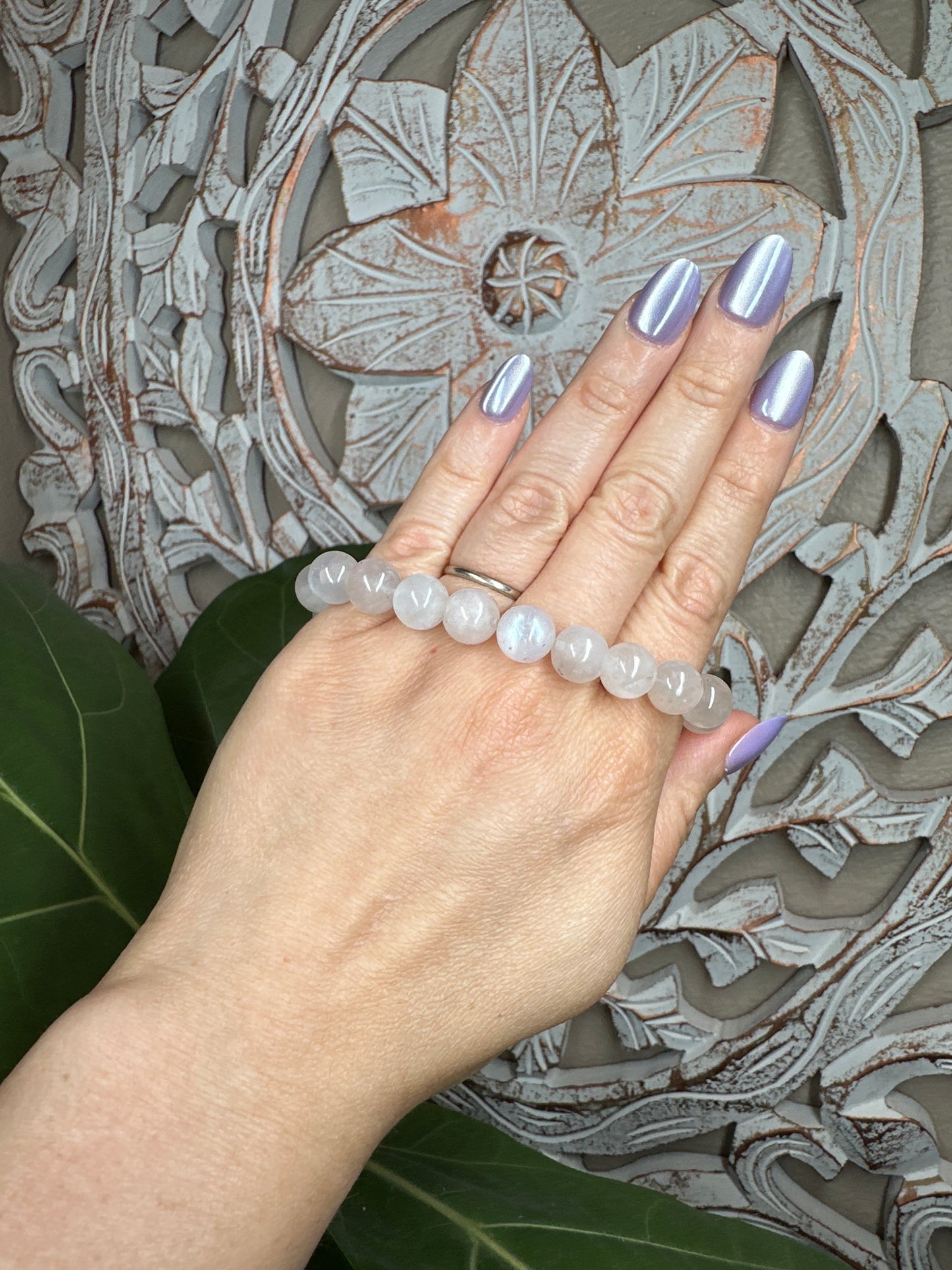 Moonstone Beaded Bracelet (10mm)