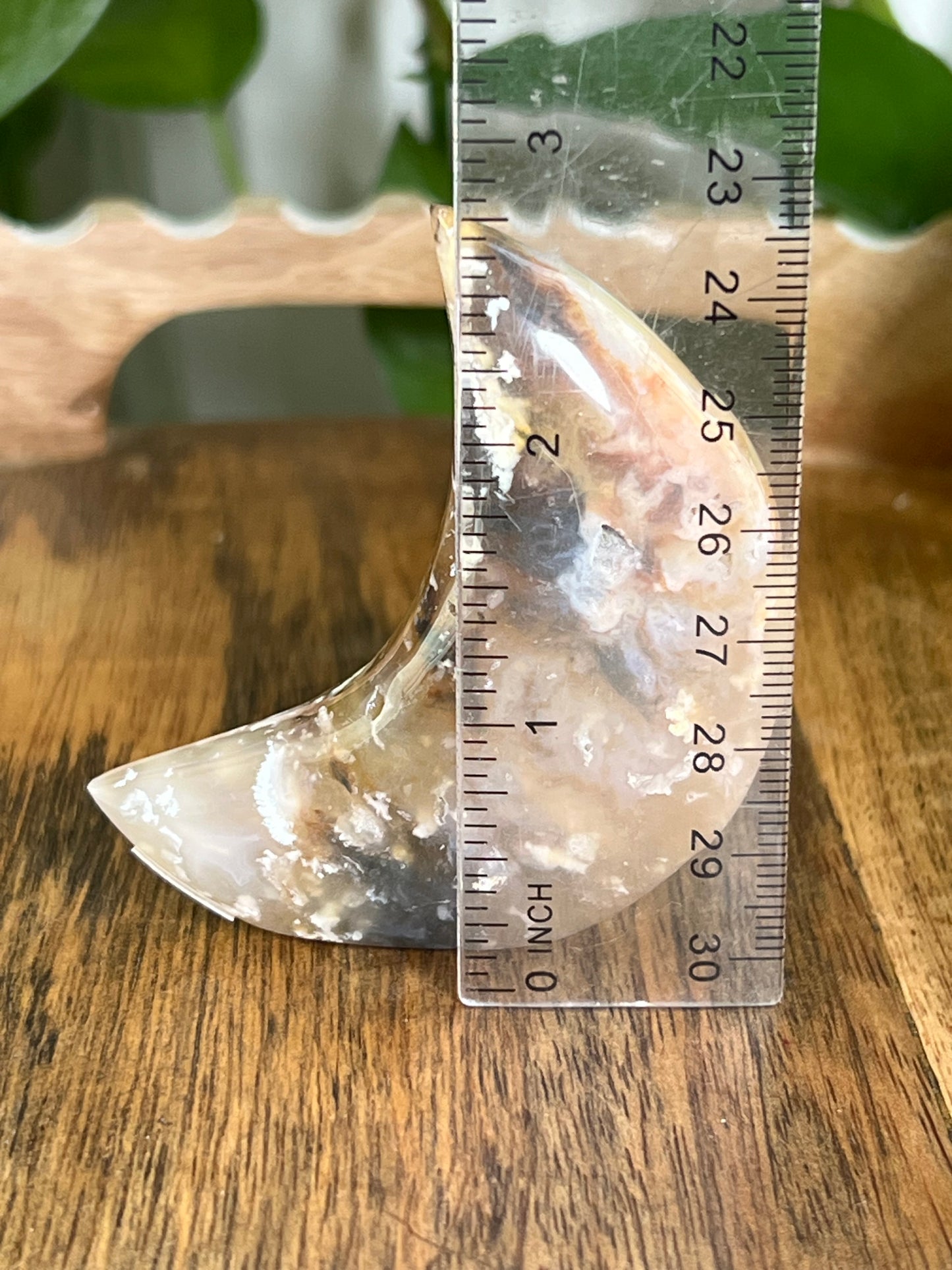 Rainbow Plume Agate Moon K