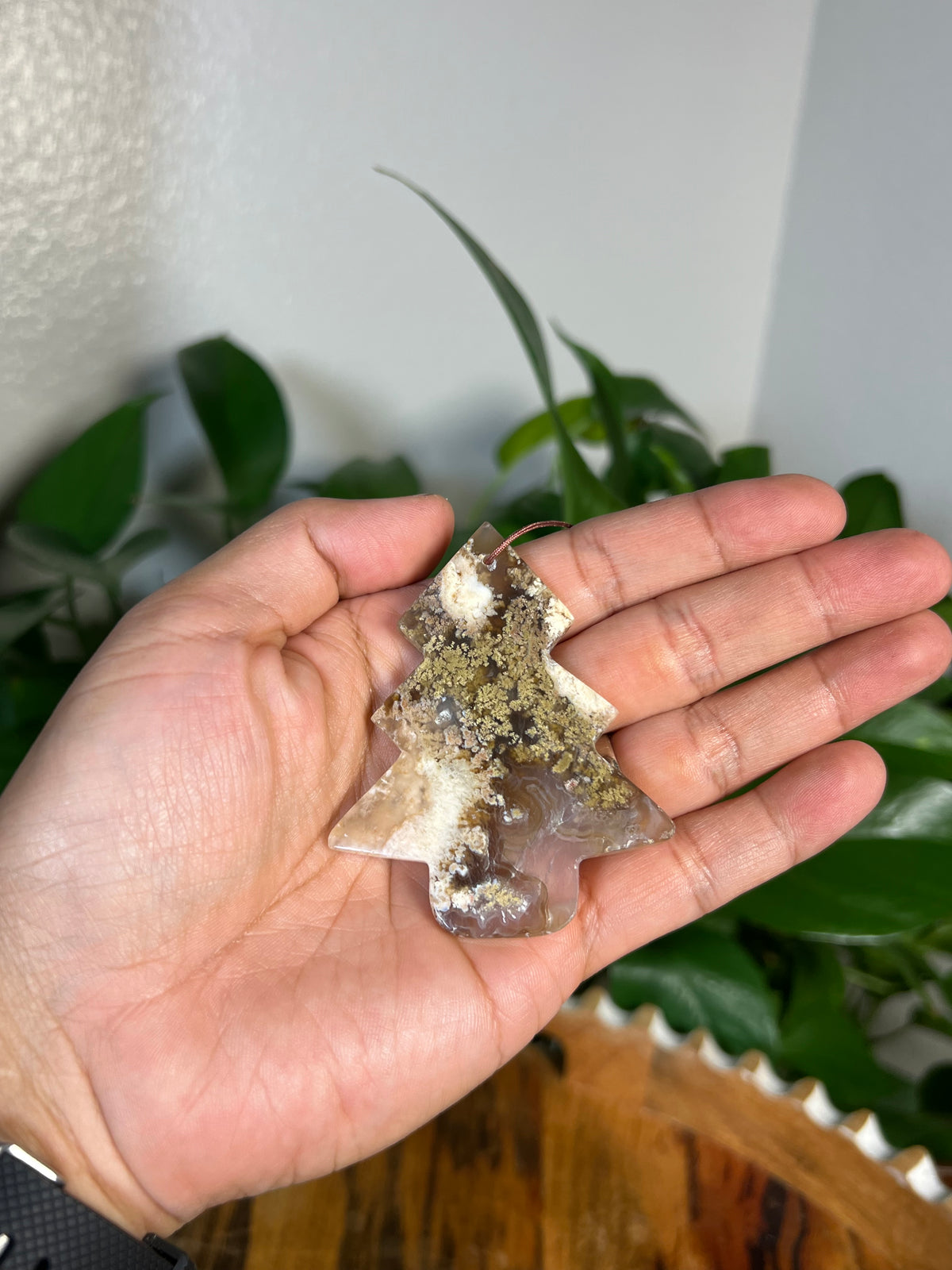 Scenic Moss Agate Tree Ornaments