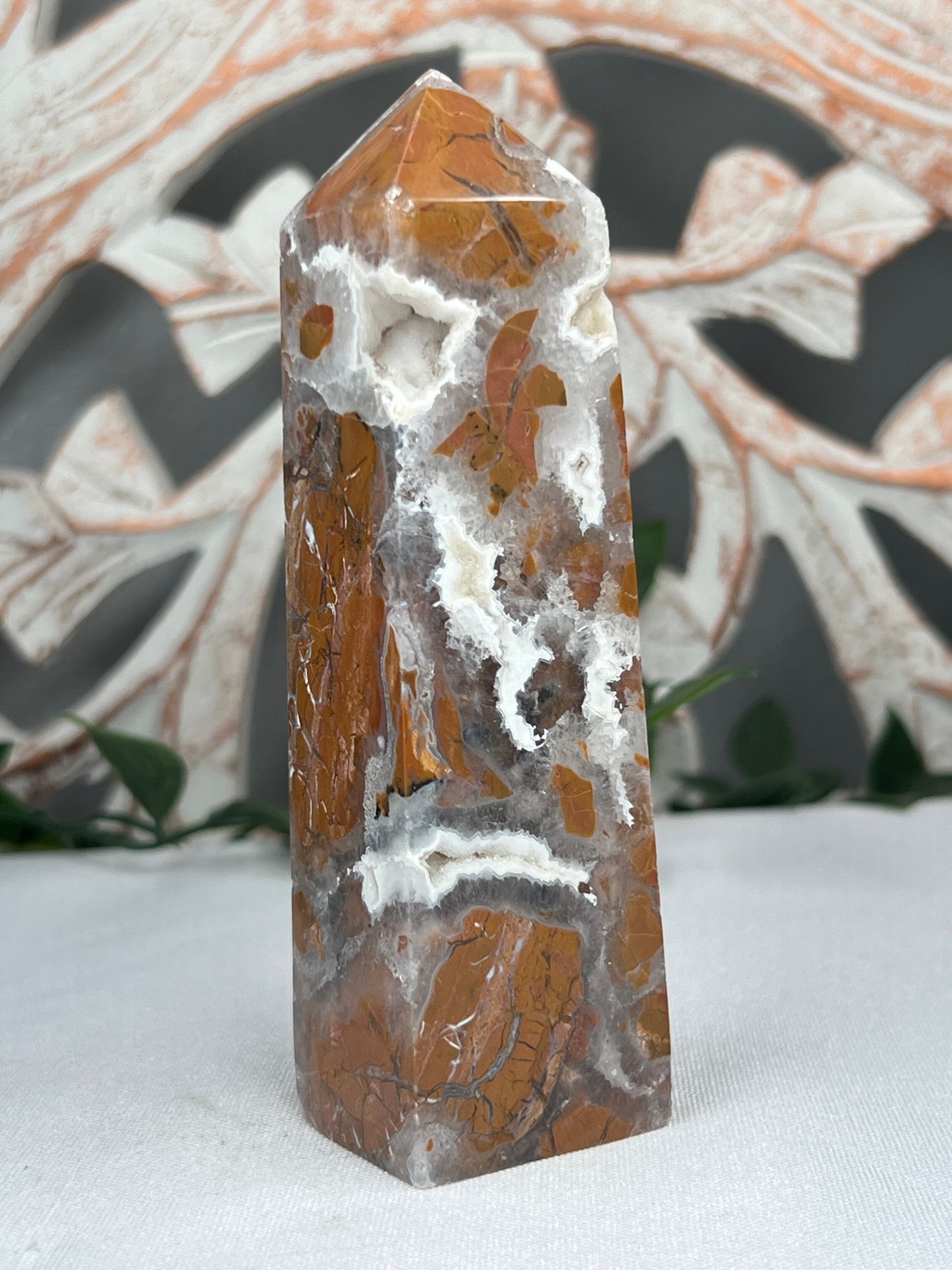 Indonesian Cotton Candy Agate Tower