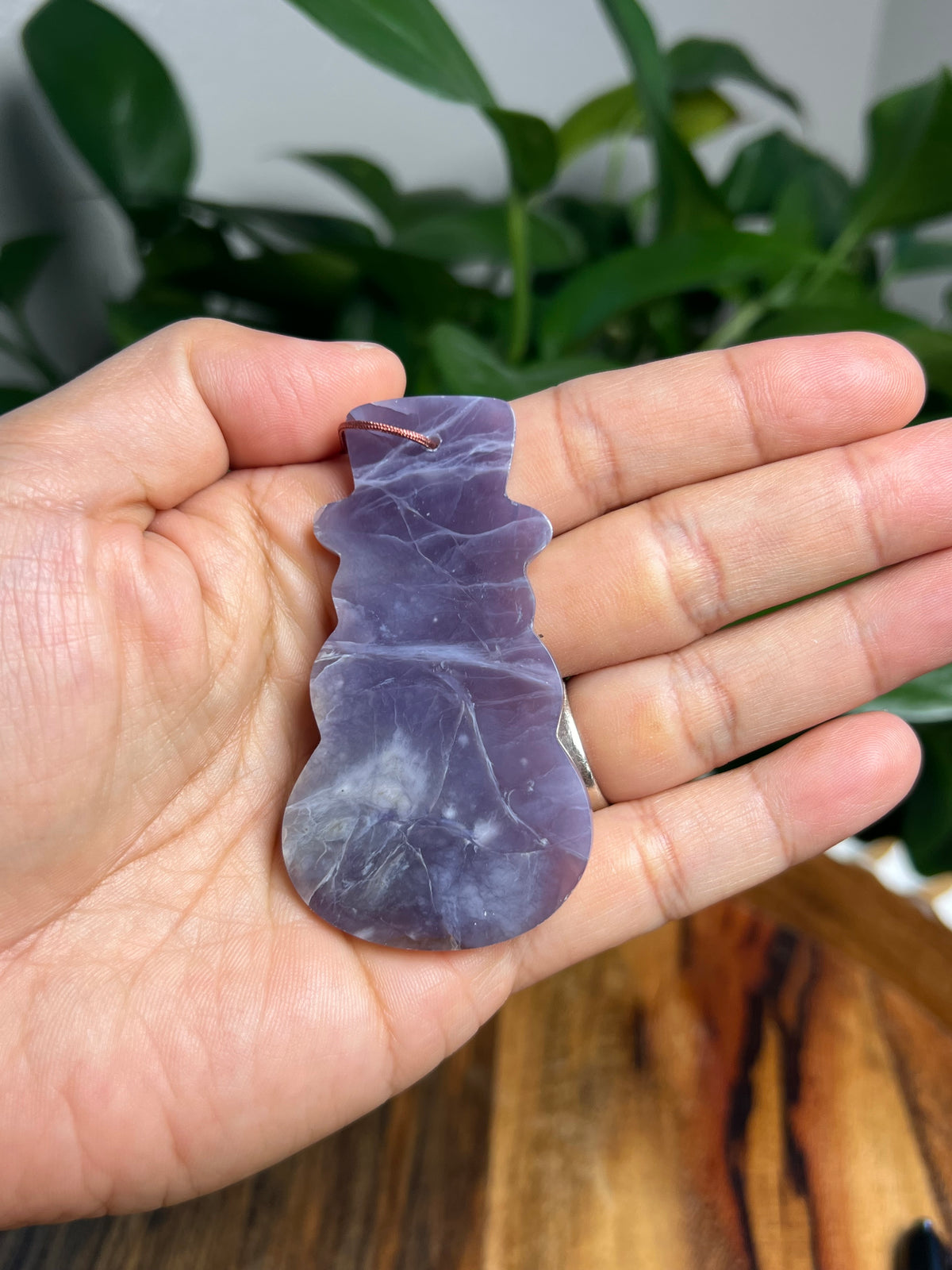 Purple Chalcedony Snowman Ornaments