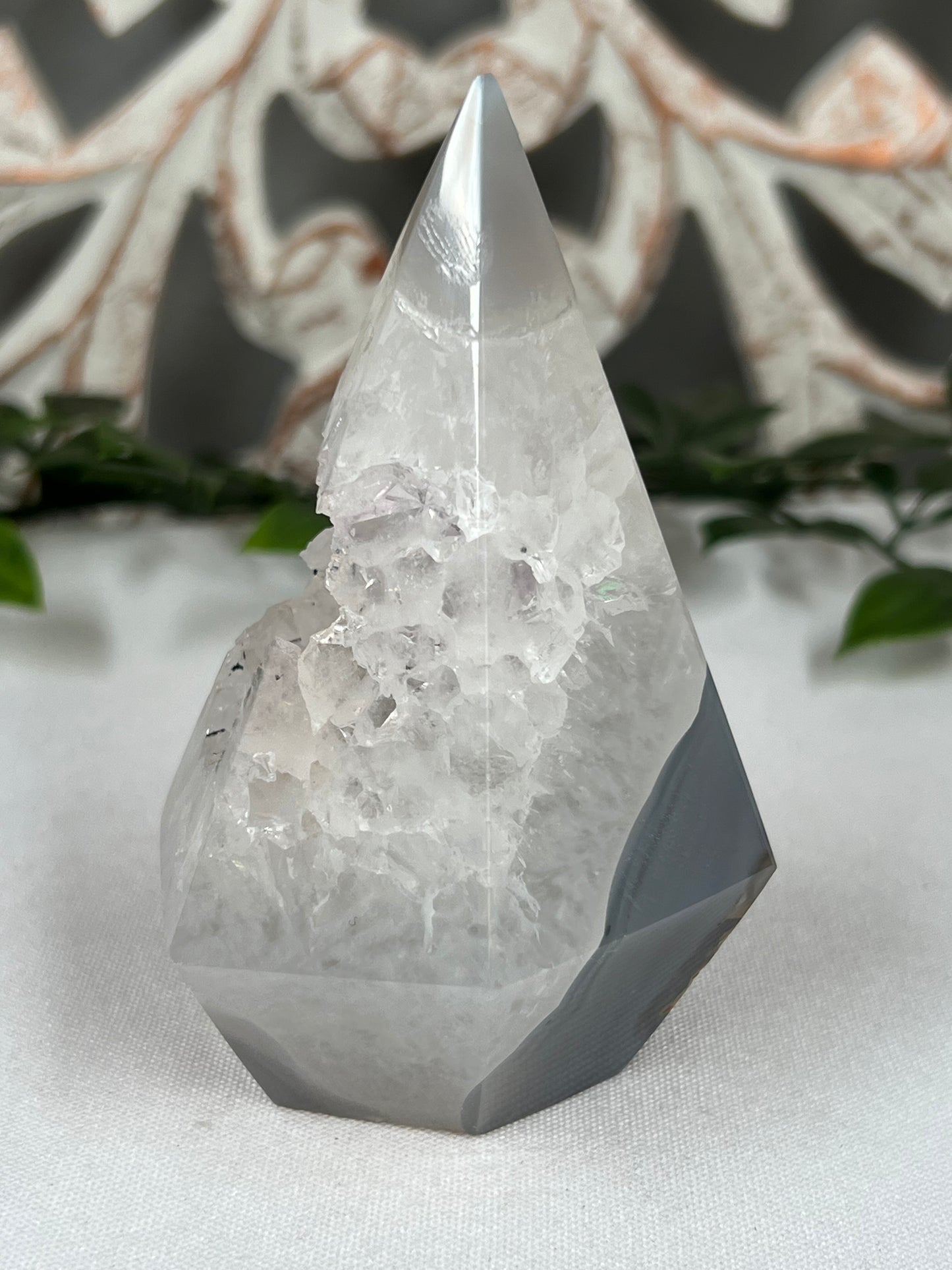 Brazilian Druzy Agate Tower