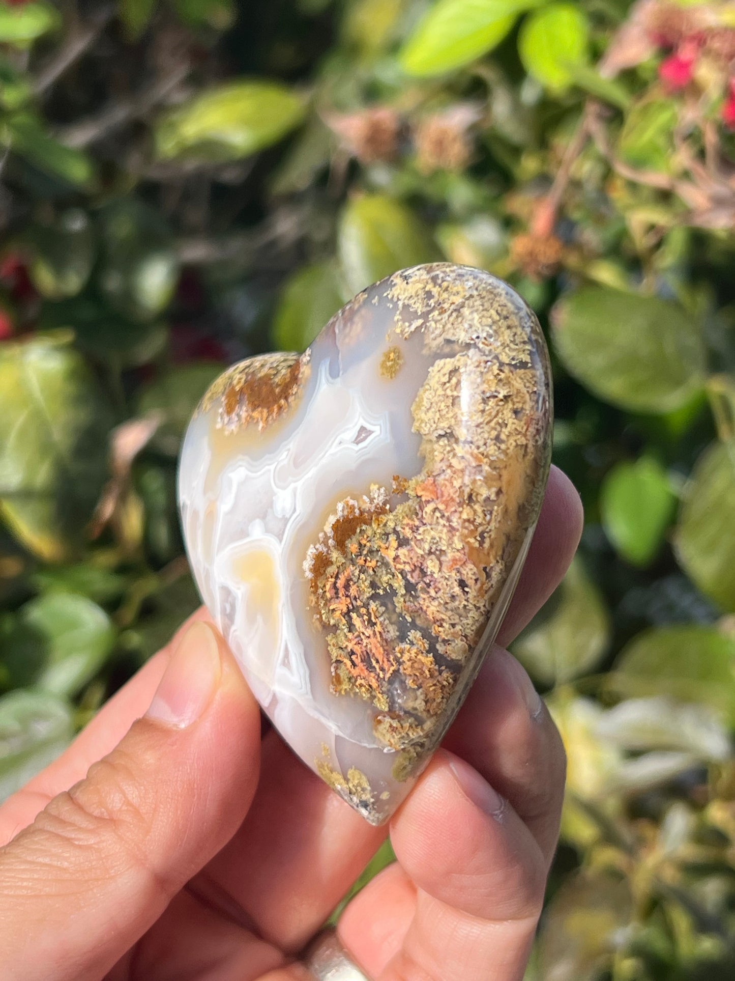 Scenic Moss Agate Heart AK