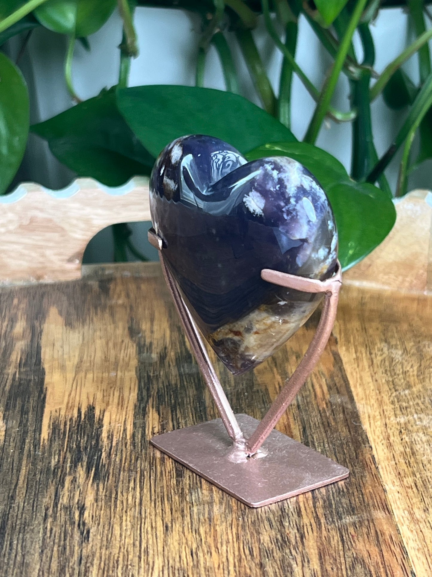 Purple Chalcedony Heart: MM