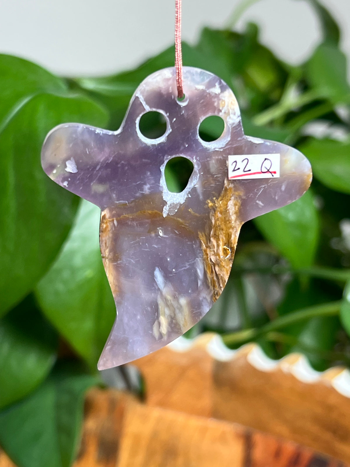 Purple Chalcedony Ghost Ornaments