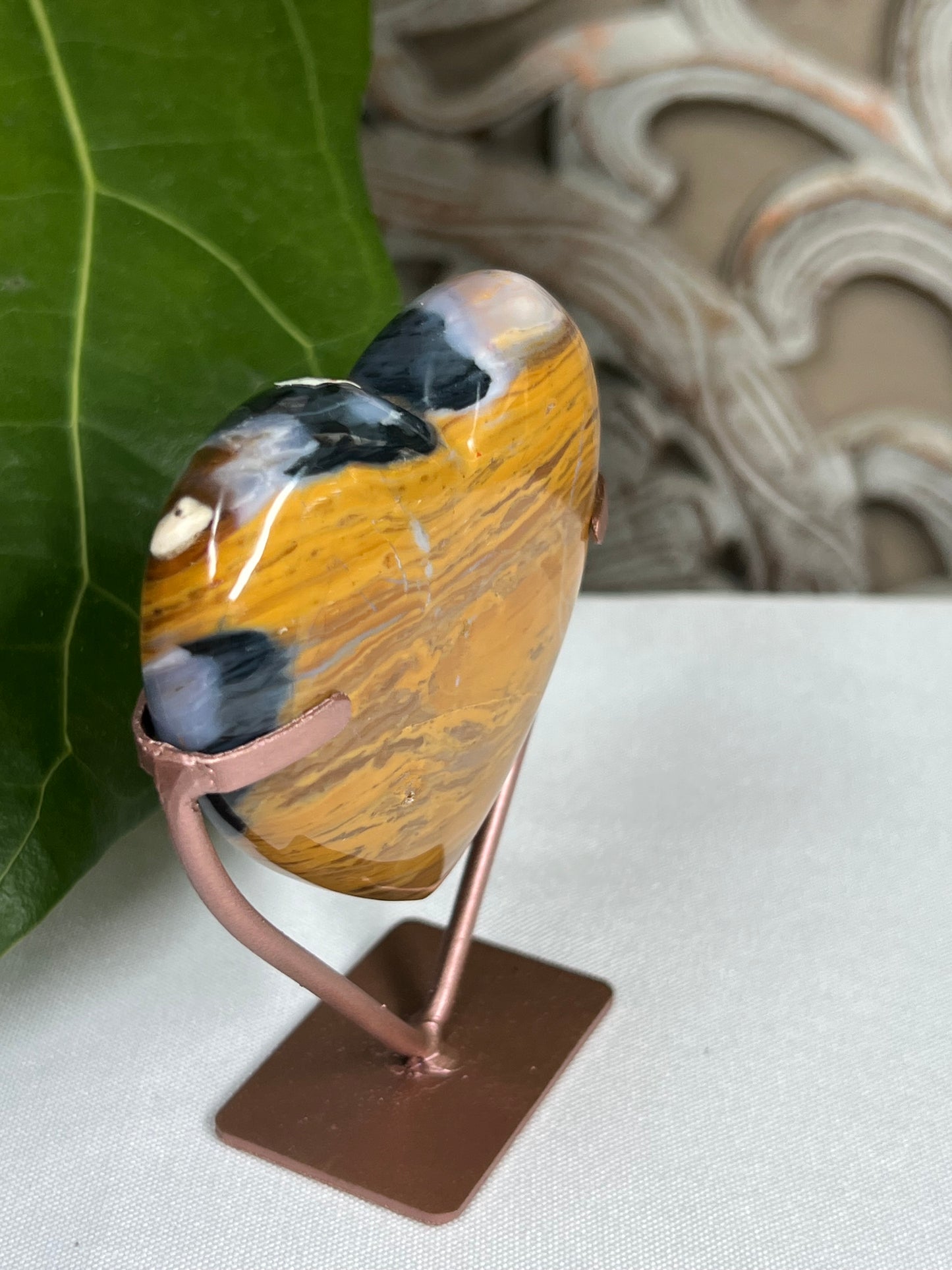 Milky Jasper Heart