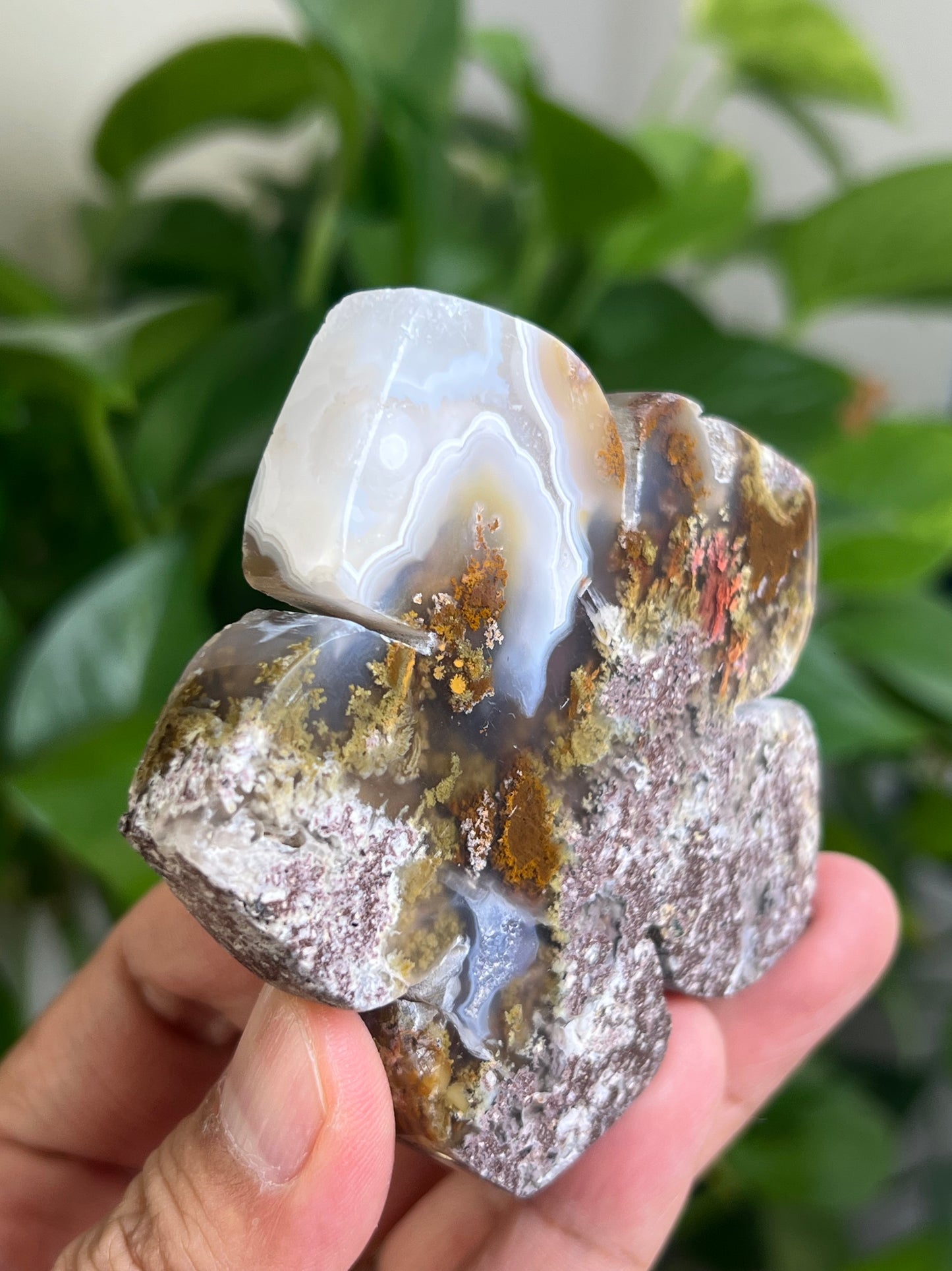 Scenic Moss Agate Flower Ki