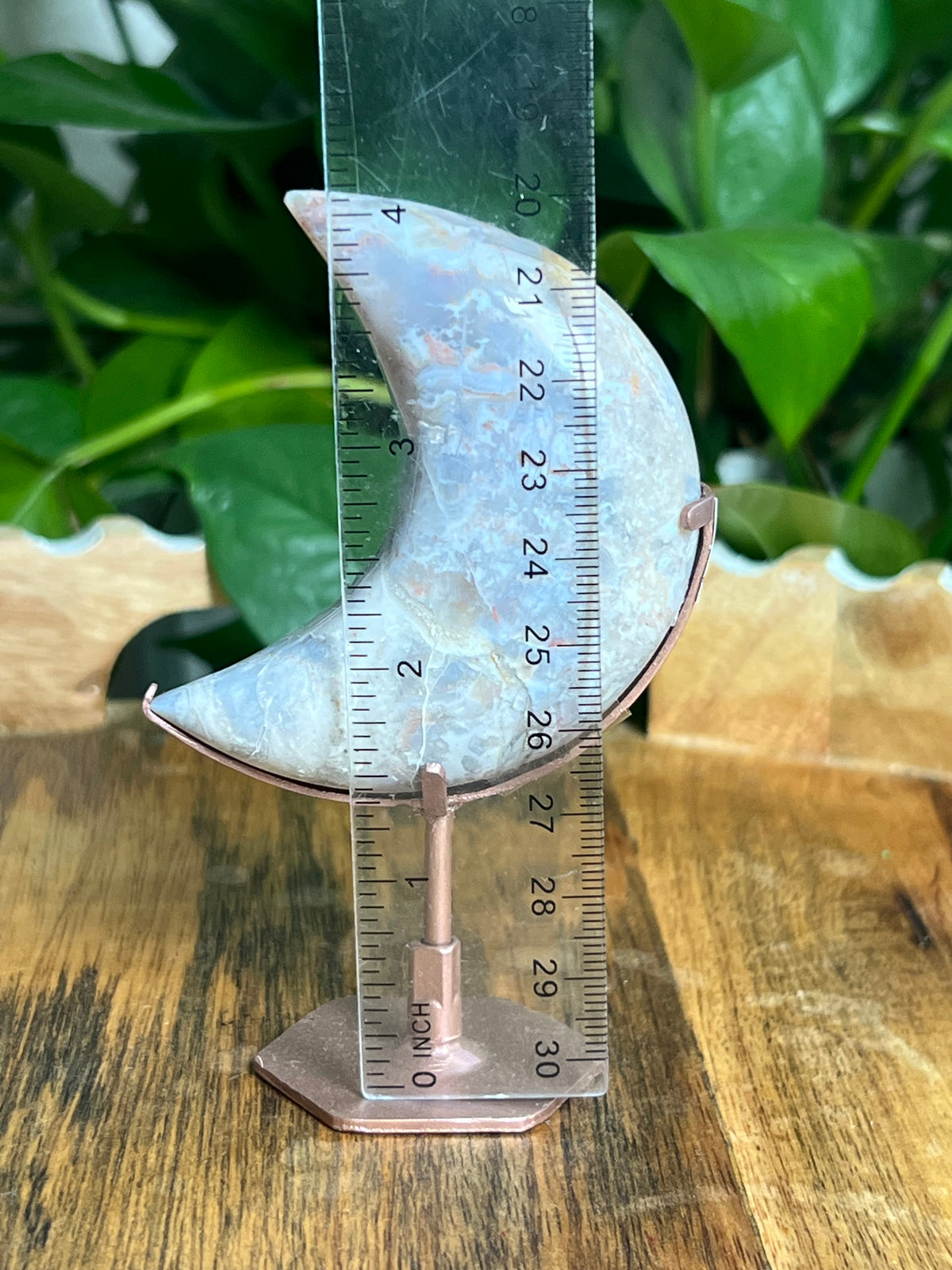 Sumatra Plume Agate Moon: RD
