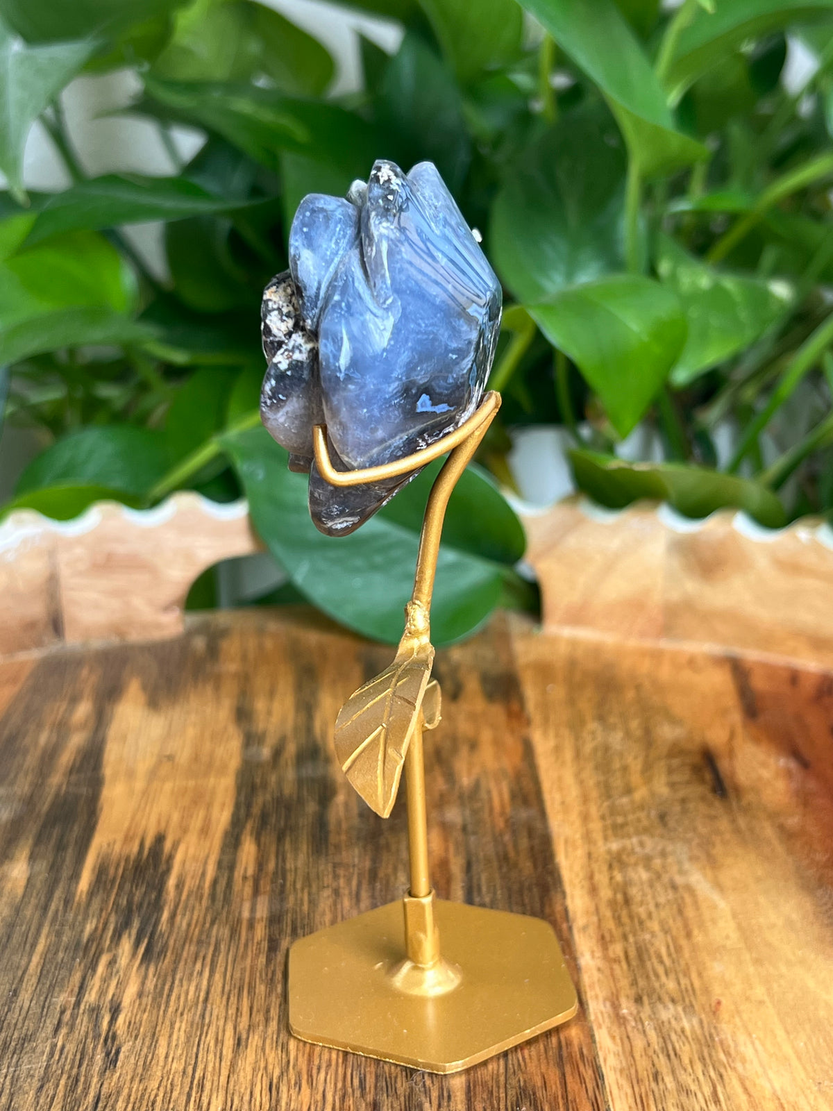 Blue Plume Agate Rose: WA