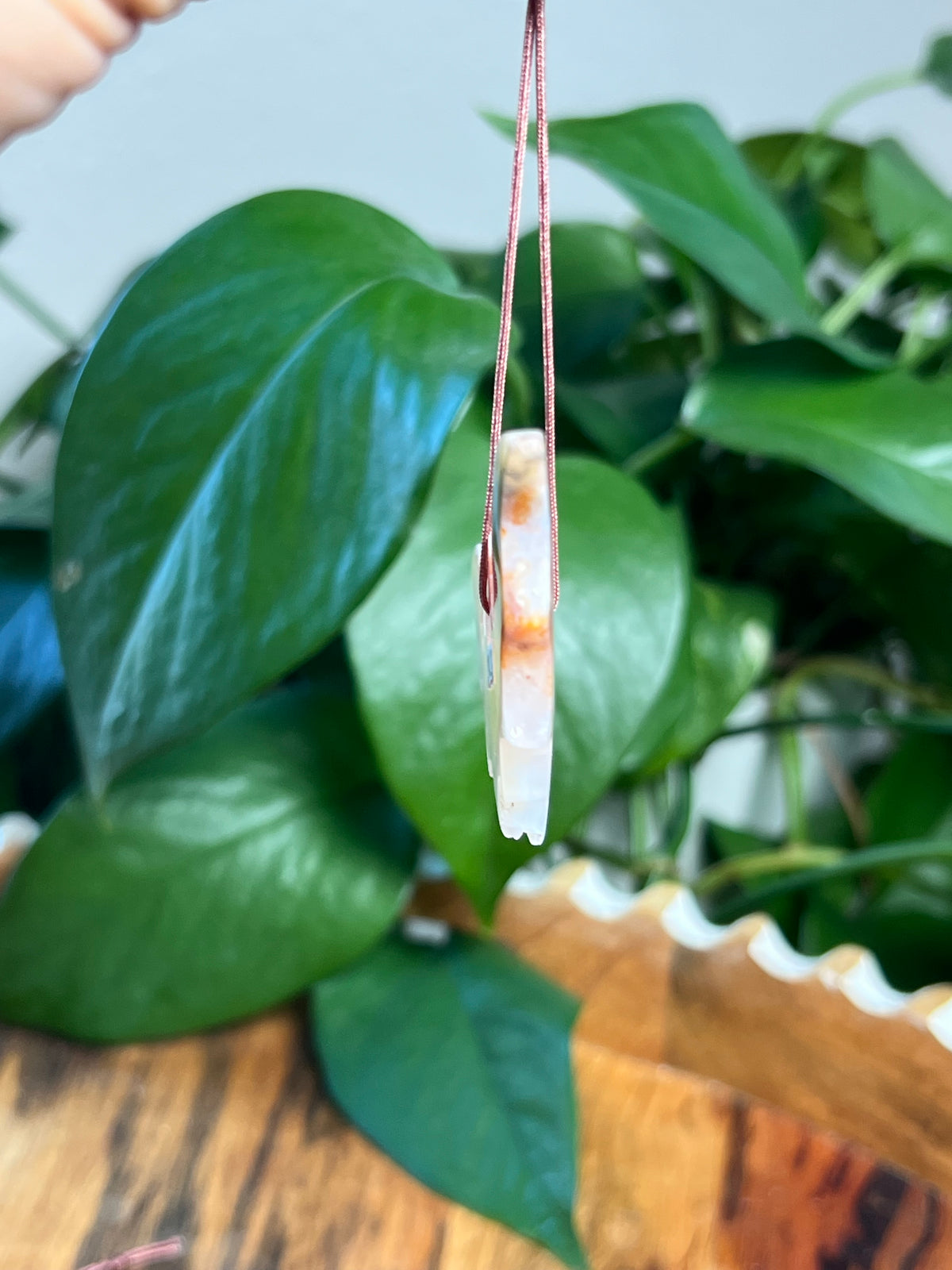 Rainbow Plume Agate Bat Ornaments