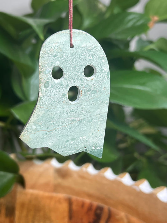 Blue Green Jasper Ornament Ghost: MC