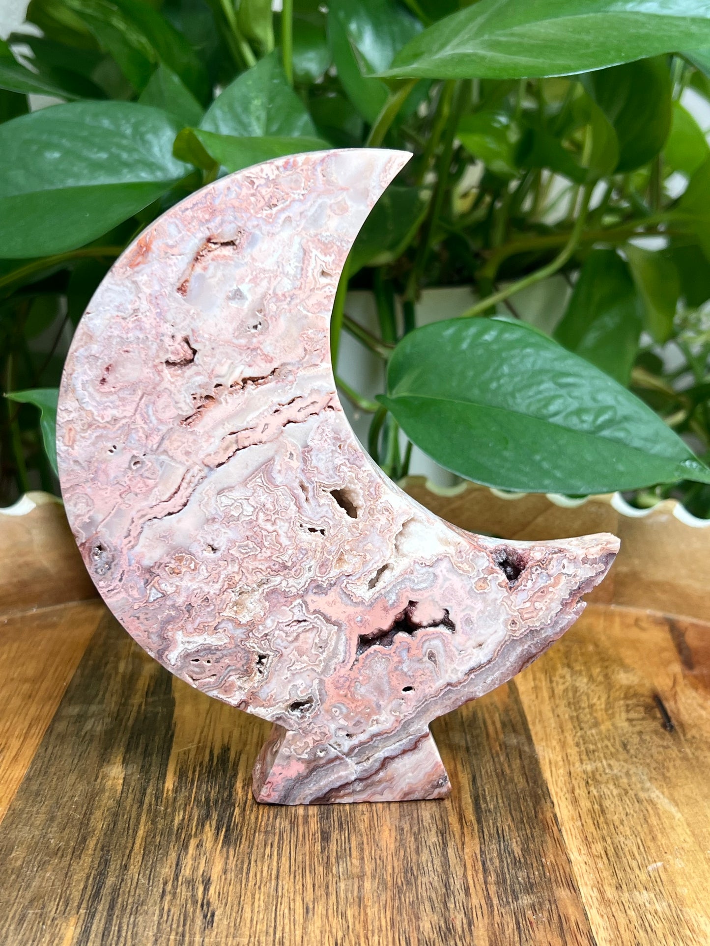 Crazy Lace Agate Moon: LK