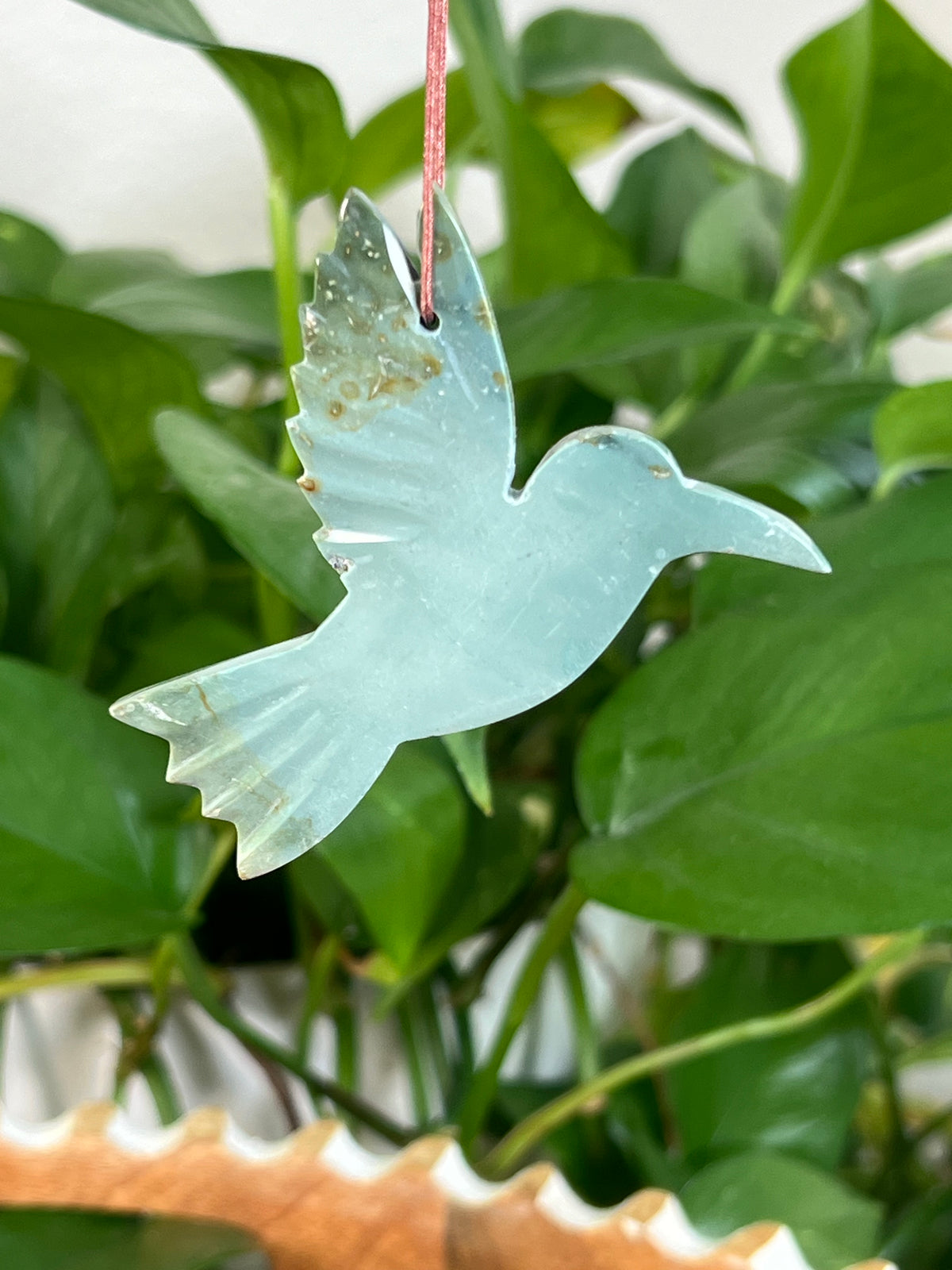 Blue Green Jasper Hummingbird Ornaments