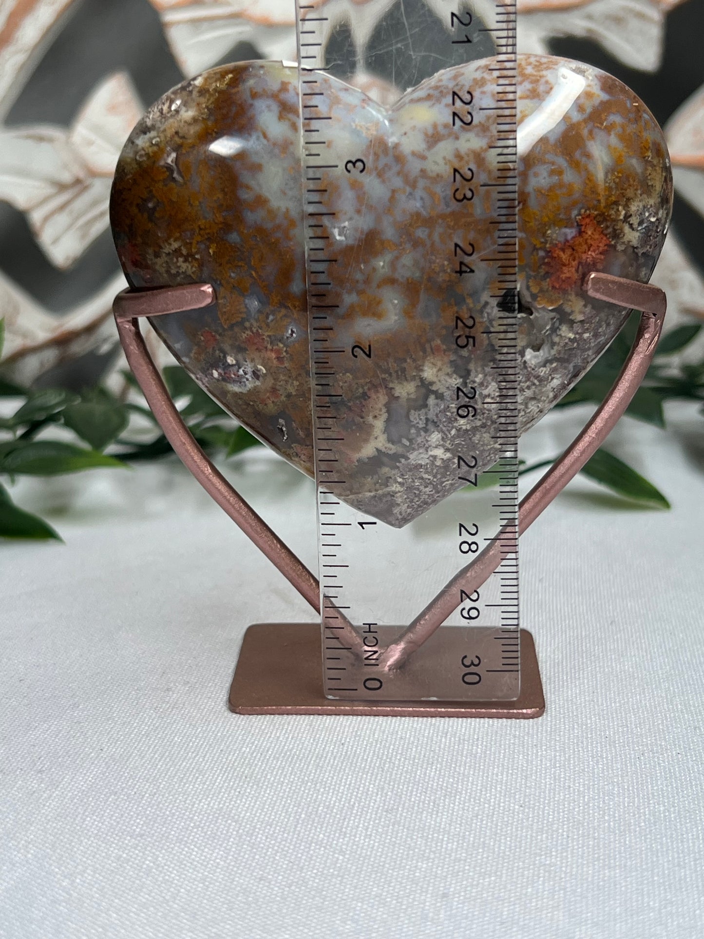 Scenic Moss Agate Heart