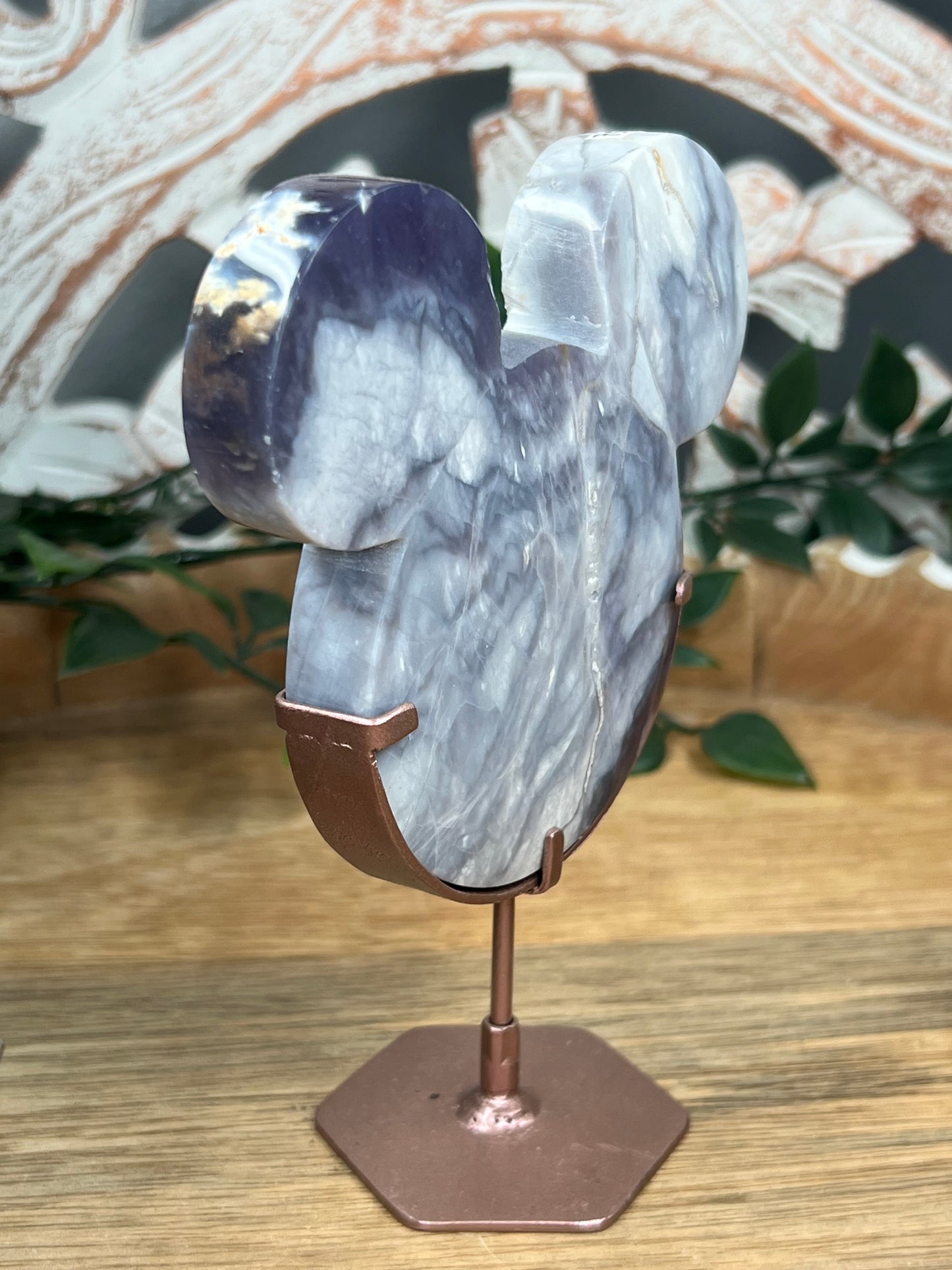 Purple Chalcedony Cat Head