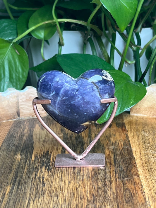 Purple Chalcedony Heart: X