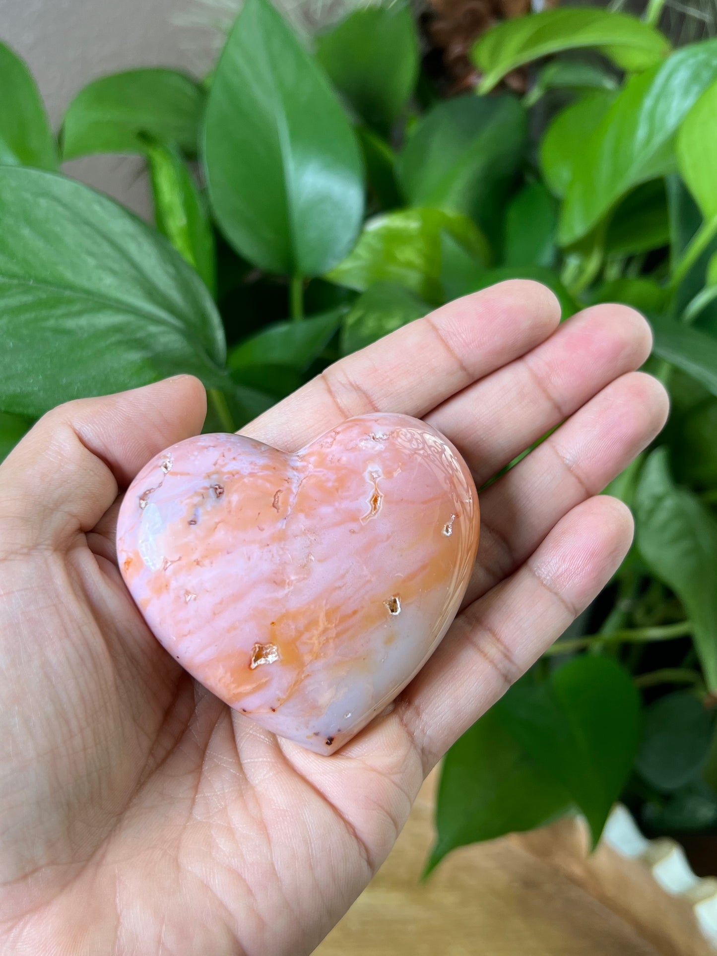 Pink Carnelian Heart