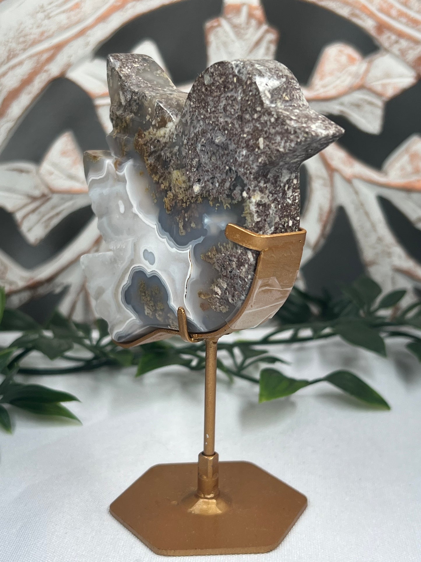 Scenic Moss Agate Bird