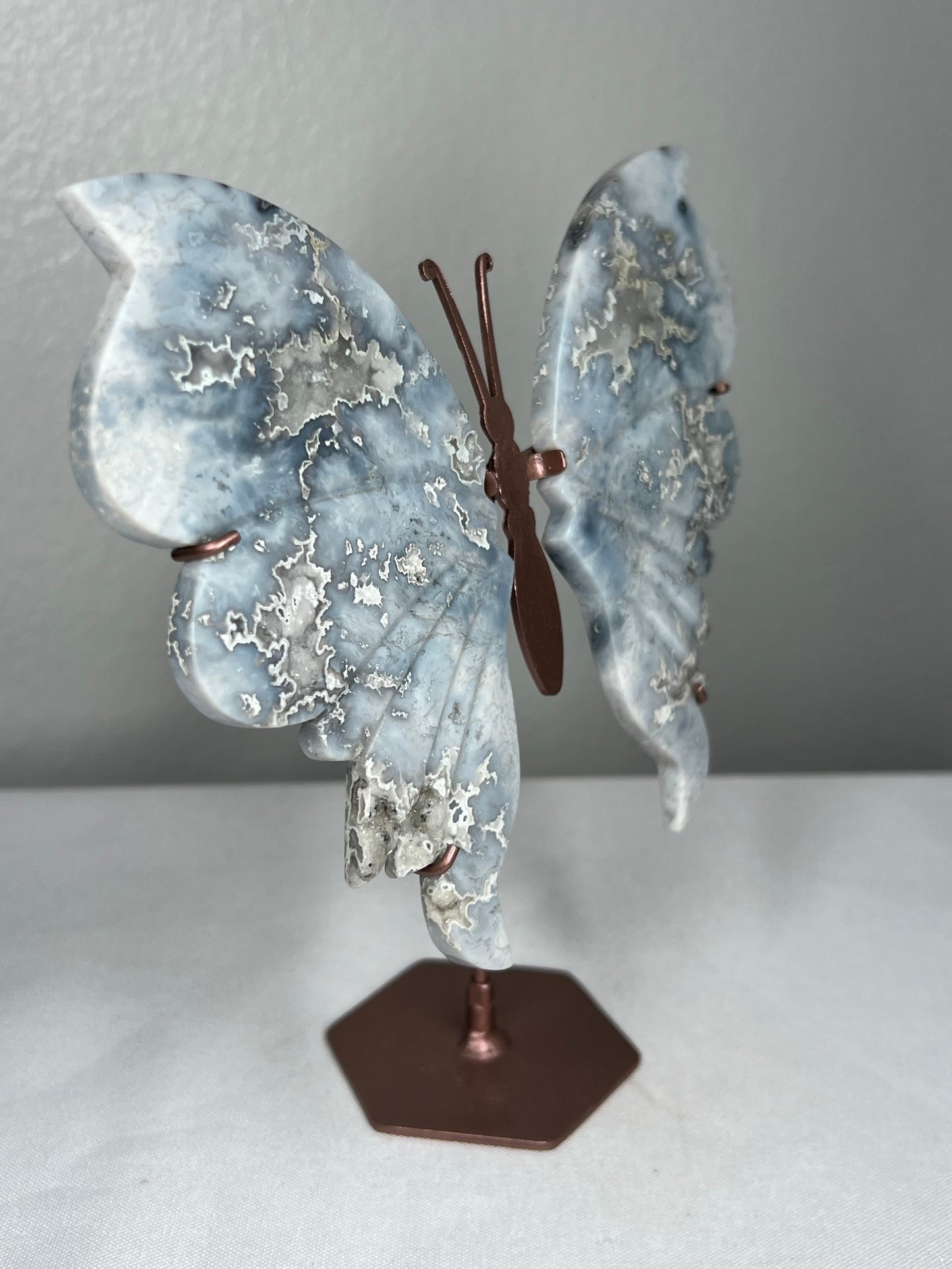 Blue Plume Agate Wings