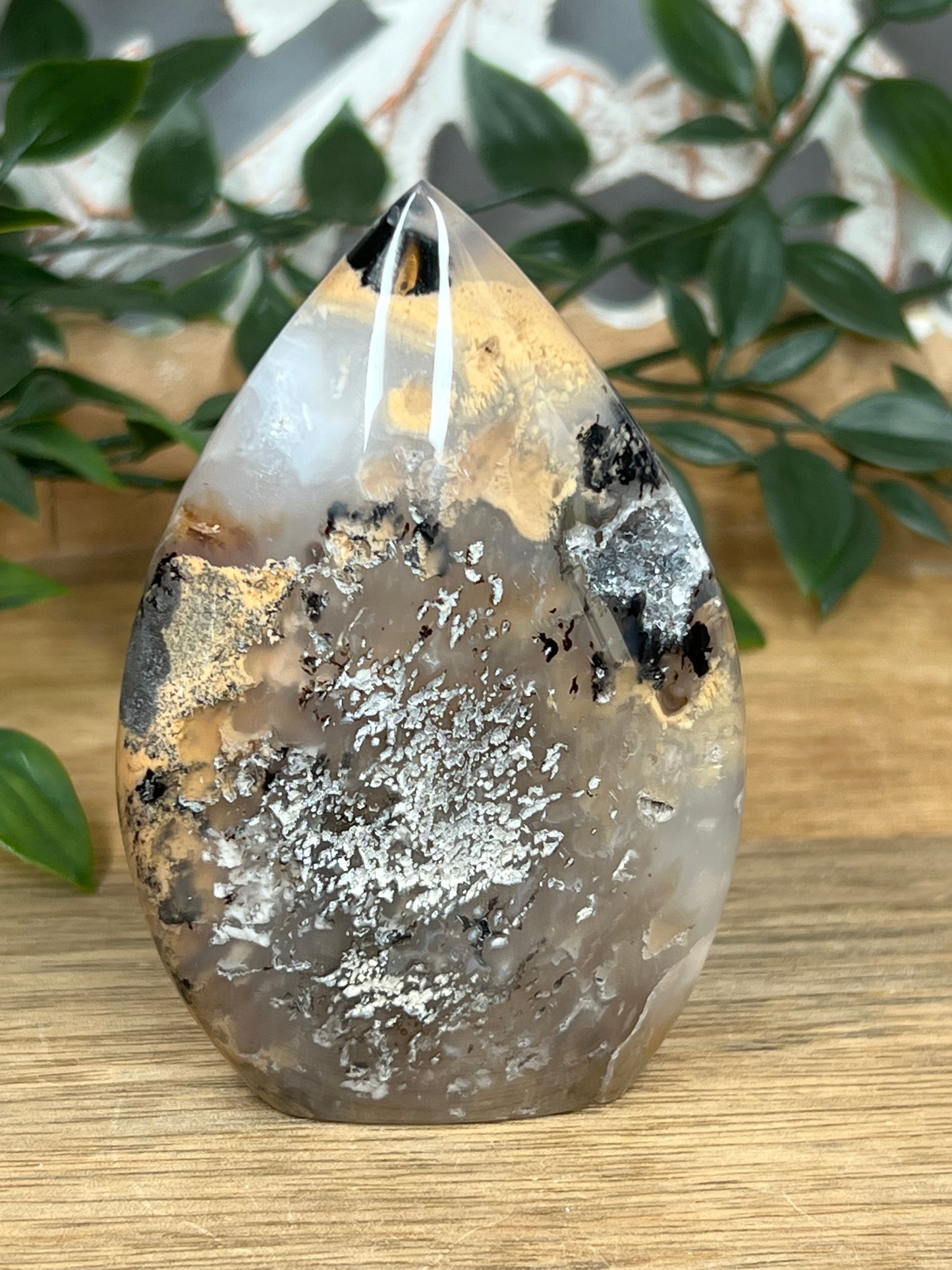 Dendritic Tiger Agate Flame