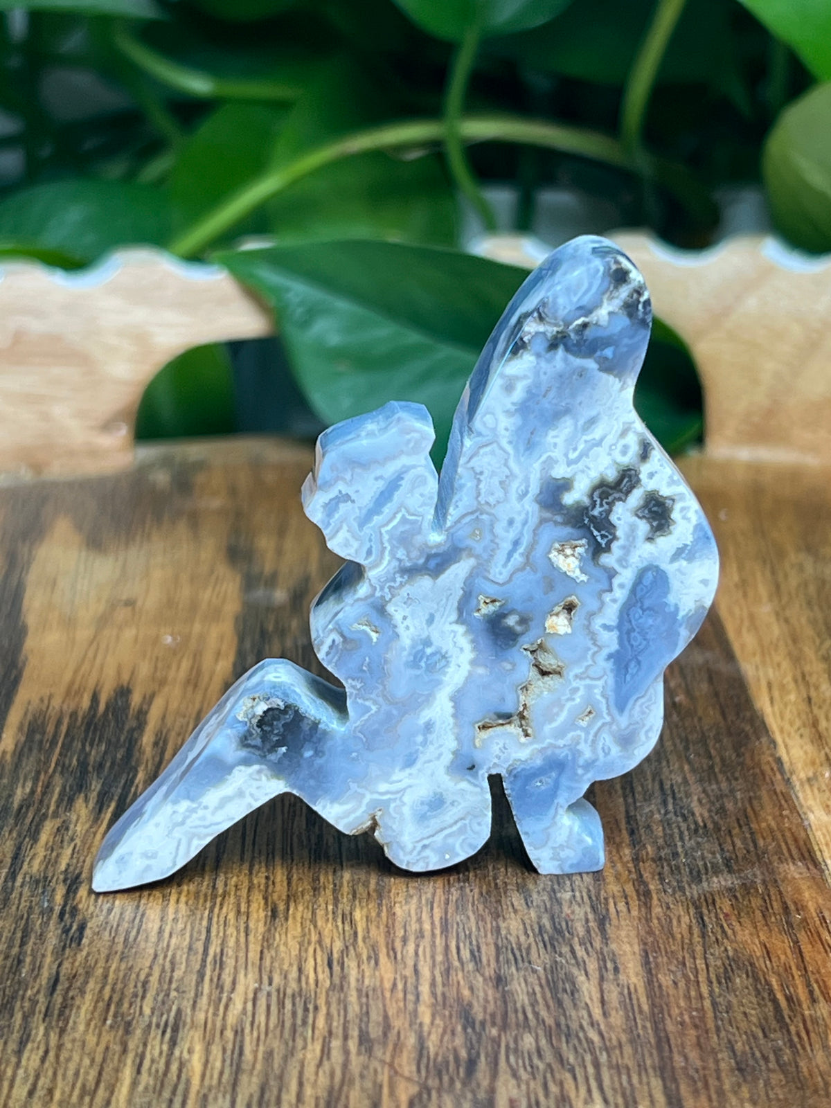 Blue Plume Agate Pixie Fairy: PQ