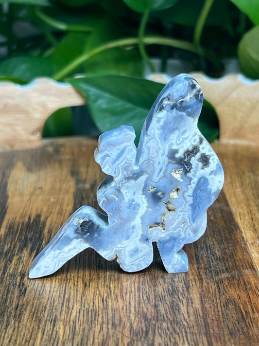 Blue Plume Agate Pixie Fairy: PQ