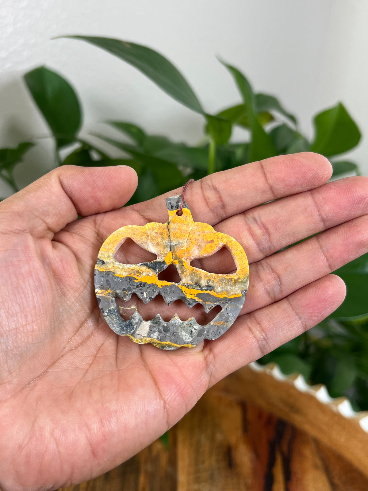 Bumblebee Jasper Jack-O-Lantern Ornaments