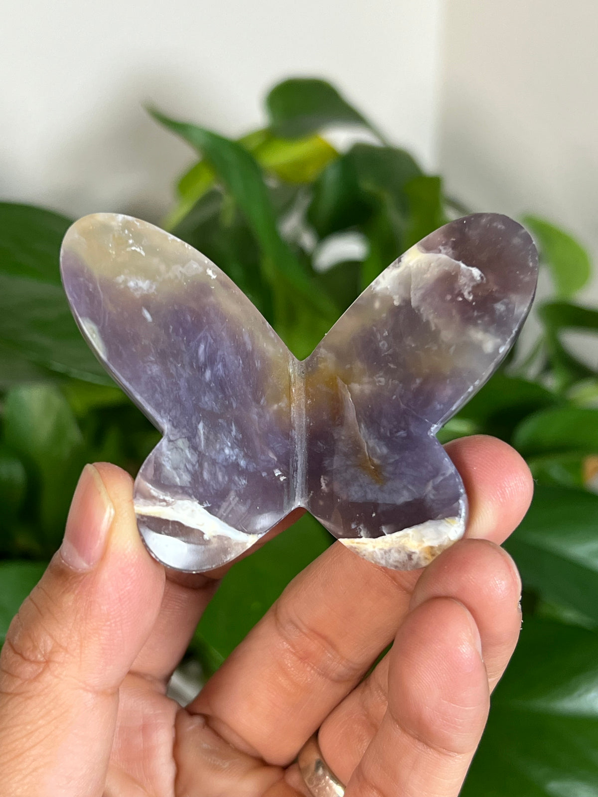 Purple Chalcedony 3D Butterflies