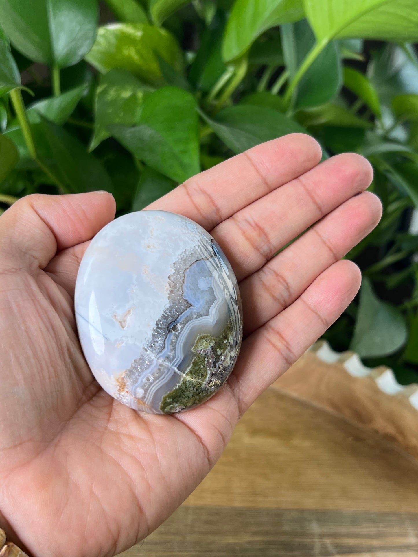 Scenic Moss Agate Palmstone