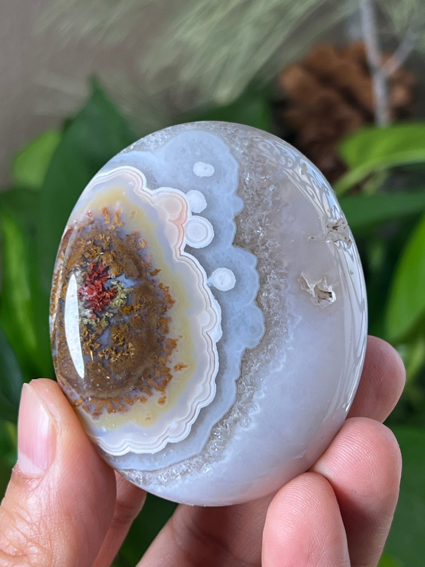 Scenic Moss Agate Palmstone