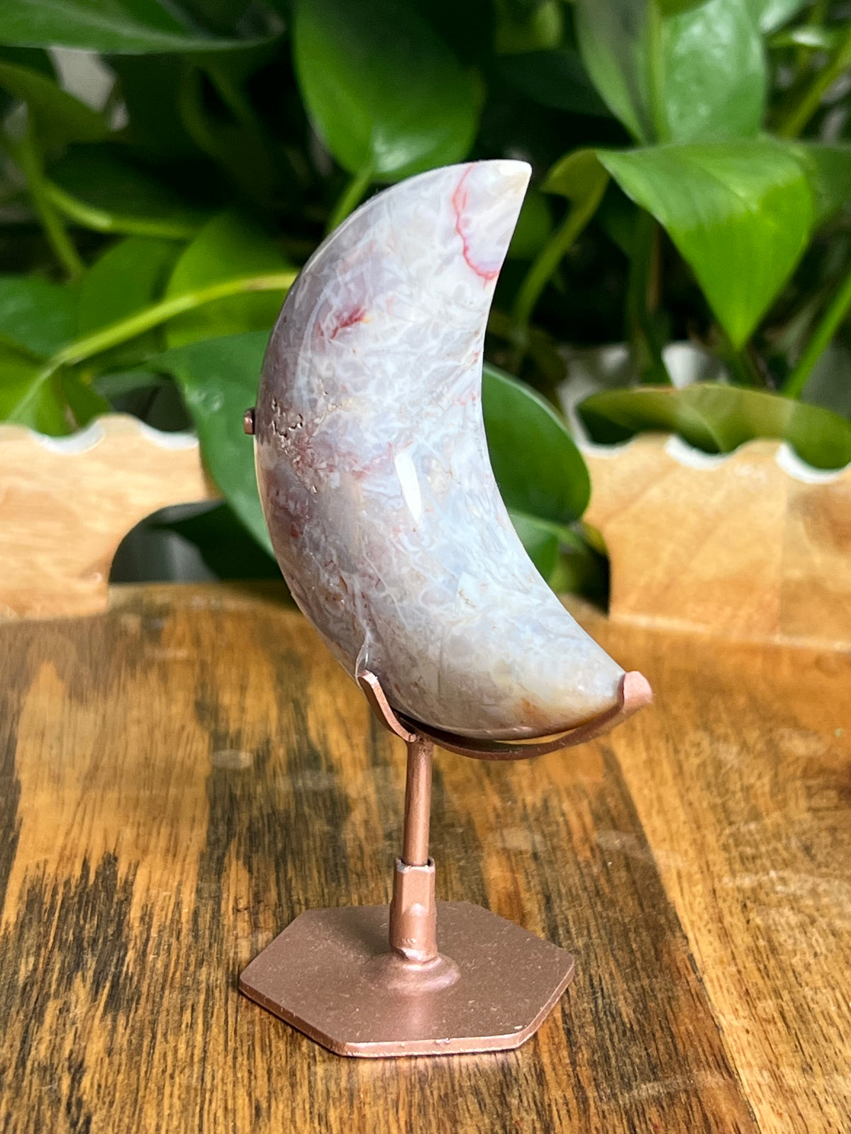 Sumatra Plume Agate Moon: RC