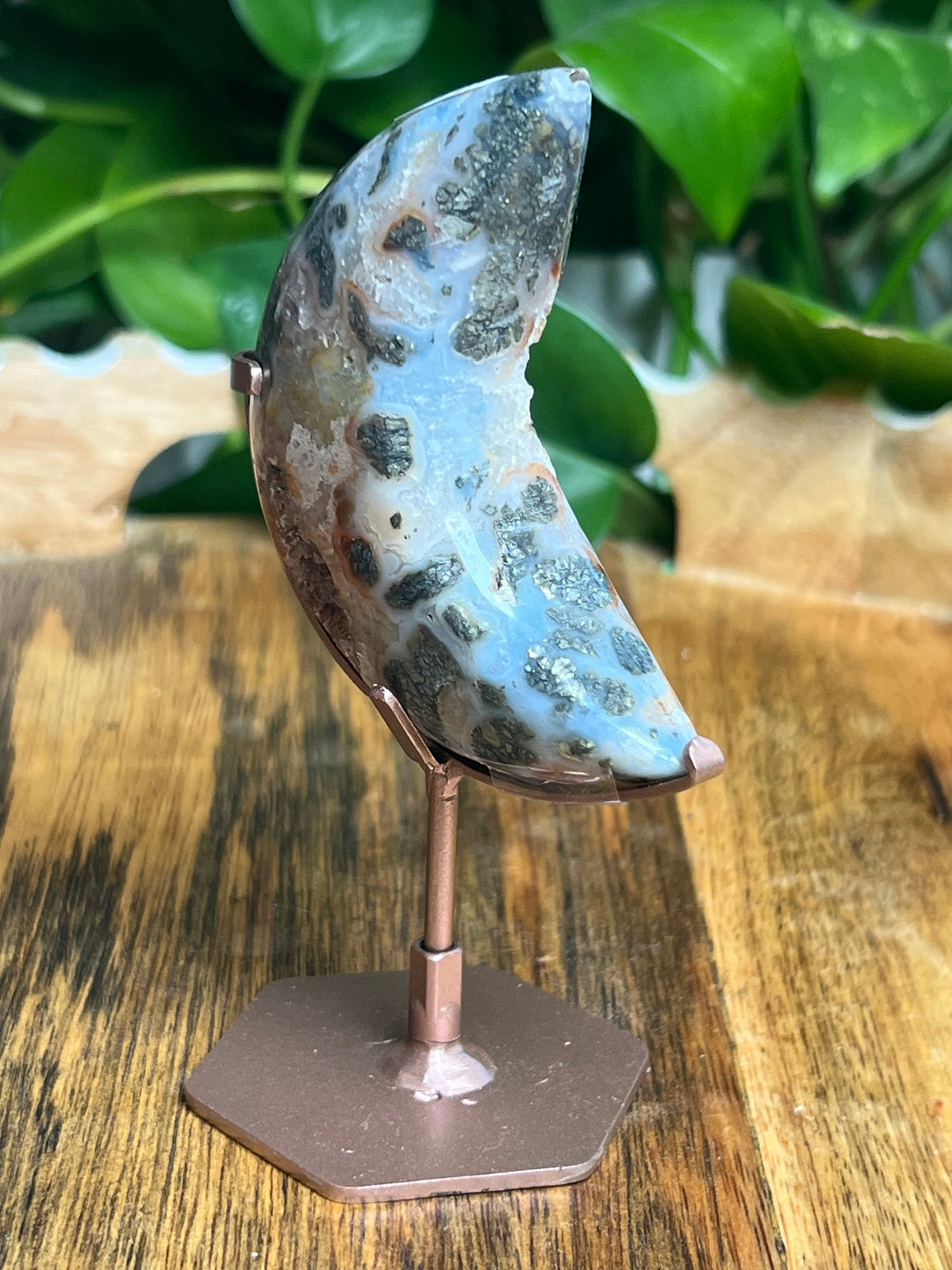 Marcasite Mini Puffy Moon: SQ