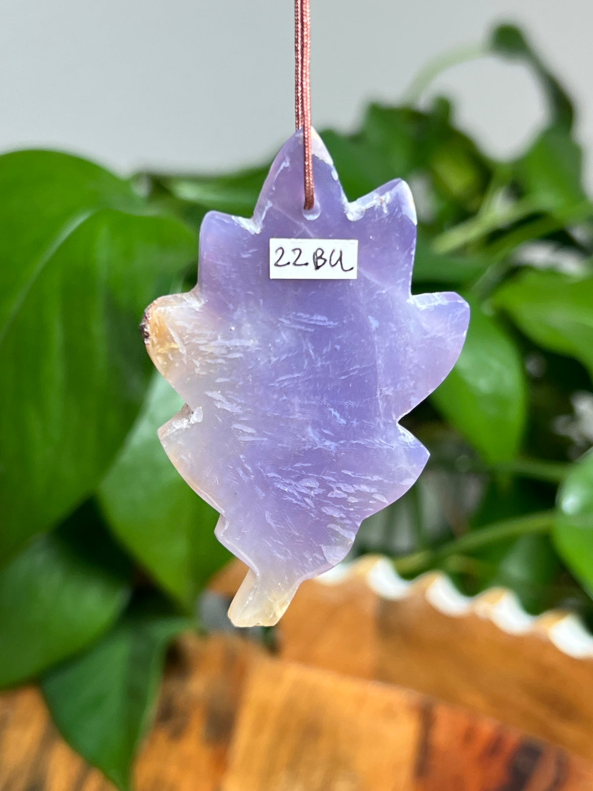 Purple Chalcedony Leaf Ornaments