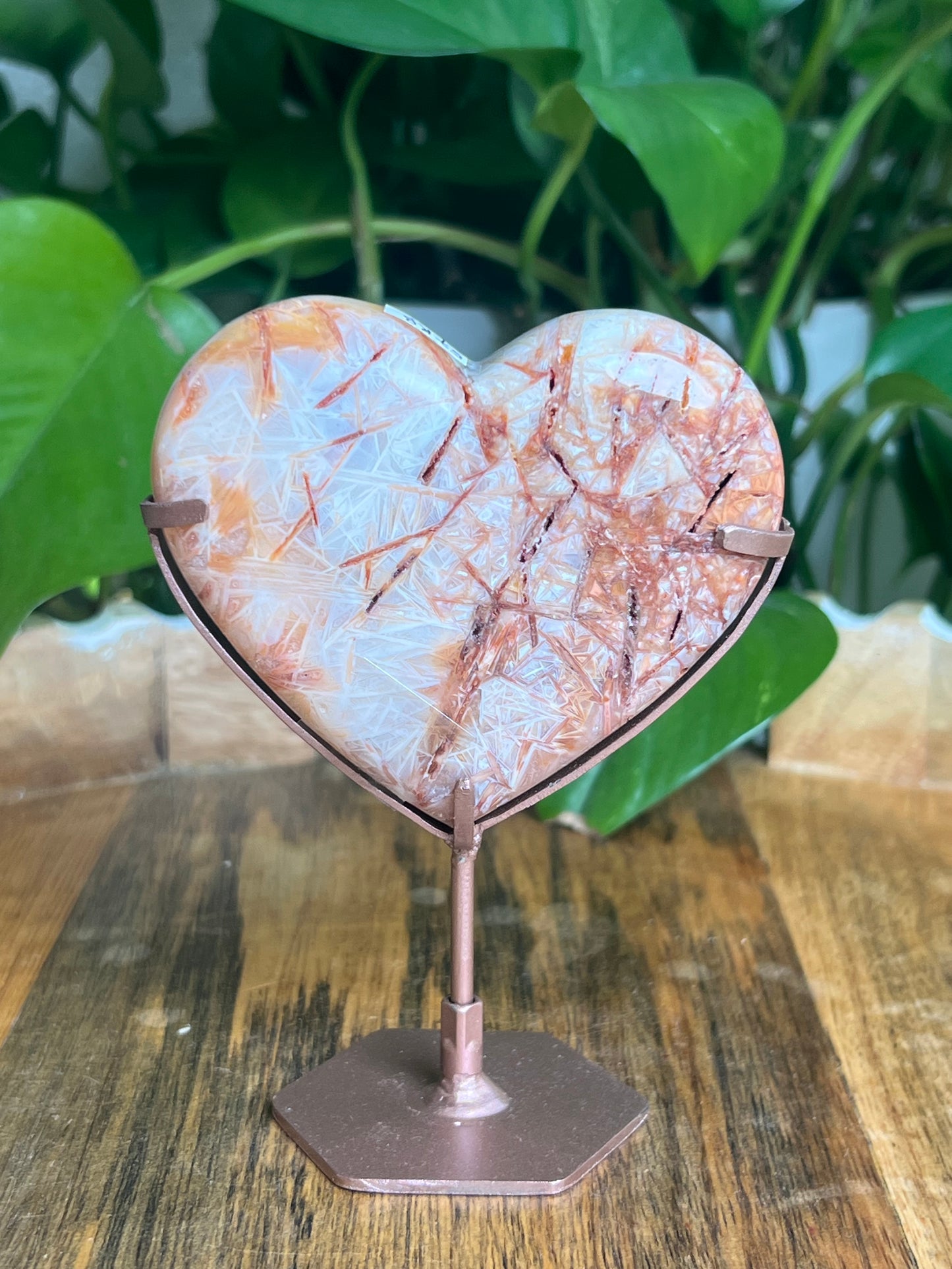 Tube Agate Heart: RB
