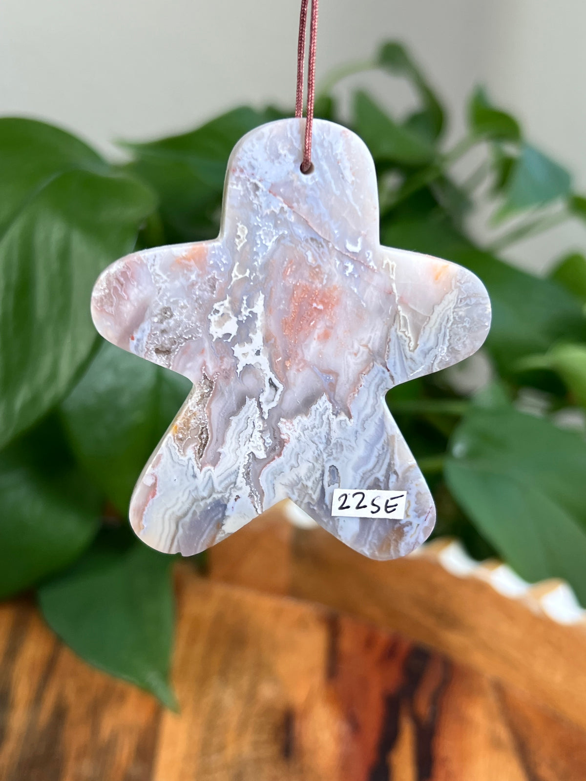 Sumatra Plume Agate Gingerbread Ornaments