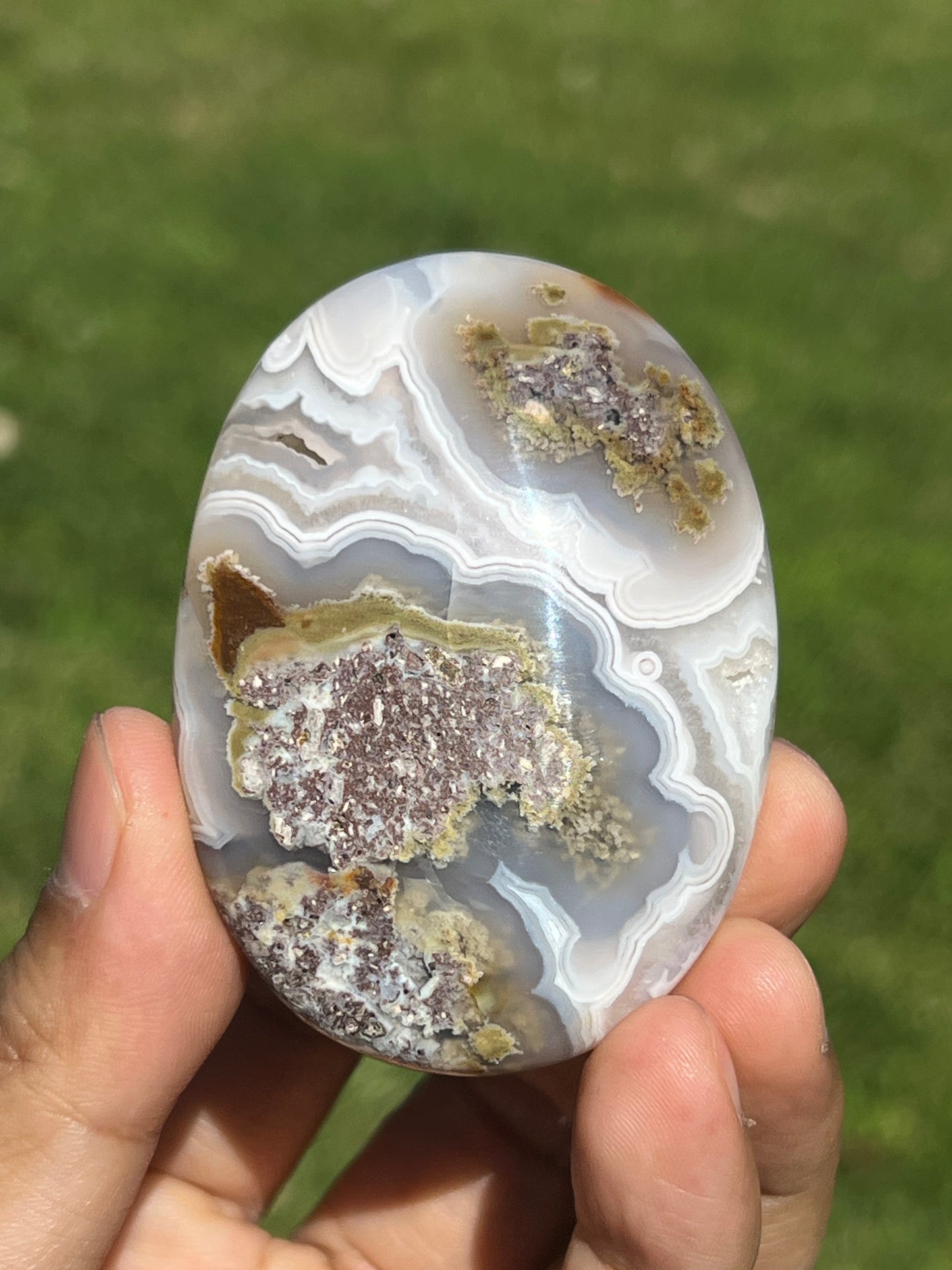 Scenic Moss Agate Palmstone NA