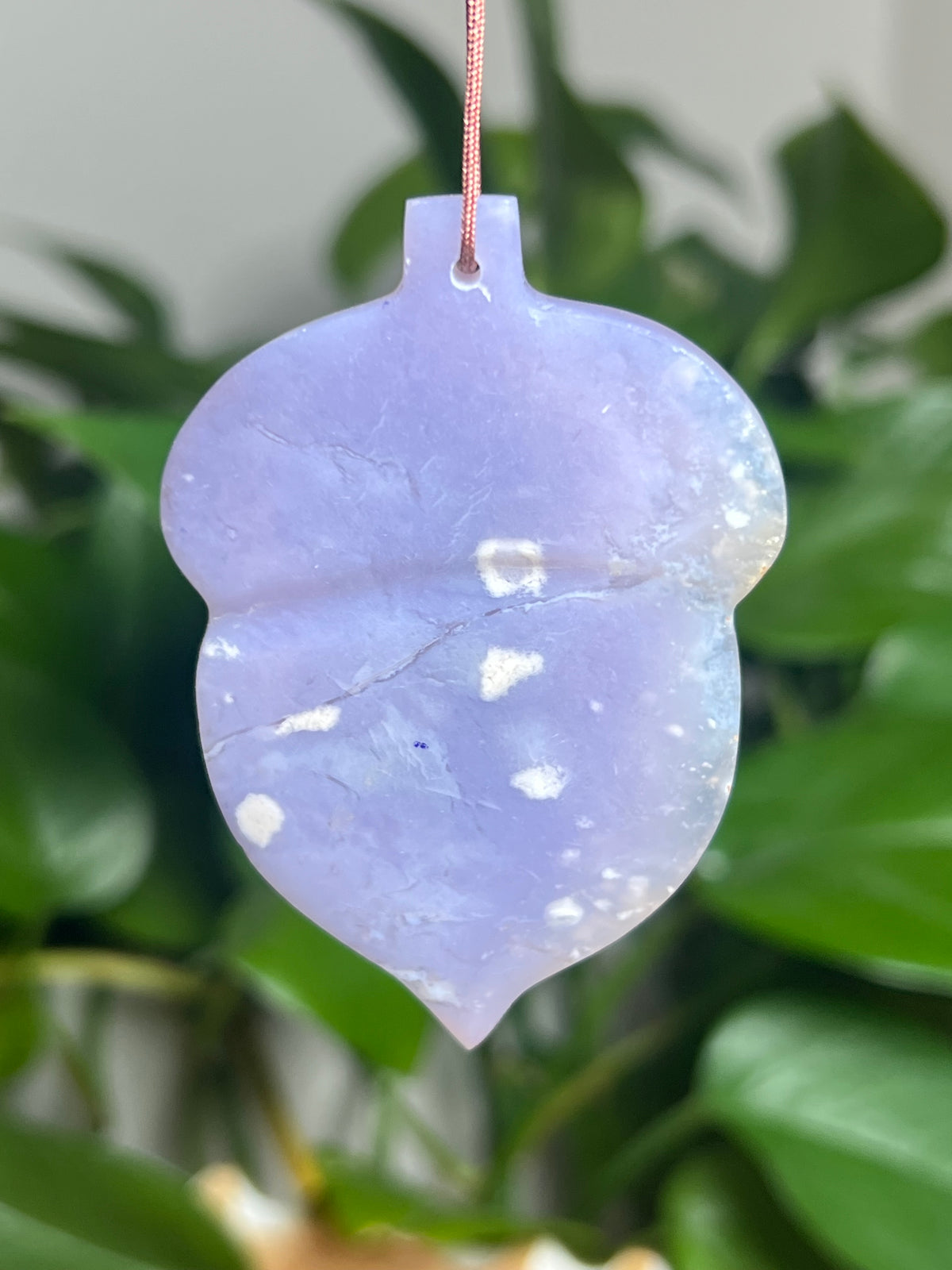Purple Chalcedony Ornament Acorn: BH