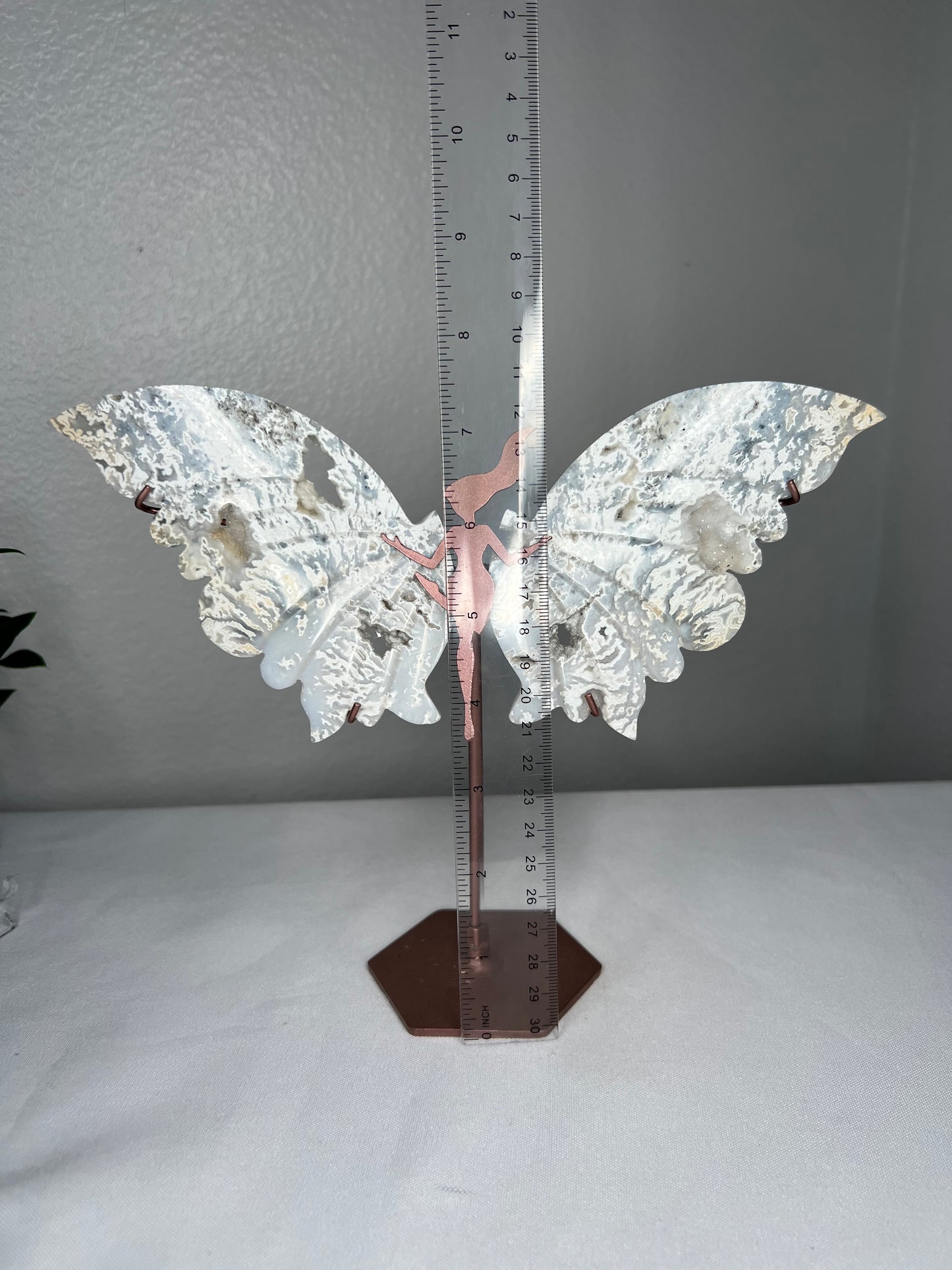 Blue Plume Agate Fairy Wings