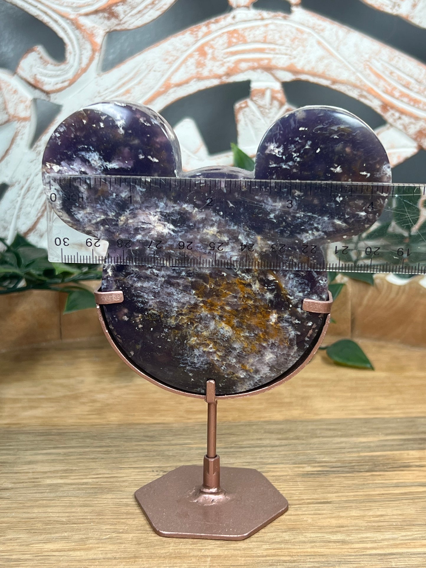 Purple Chalcedony Cat Head