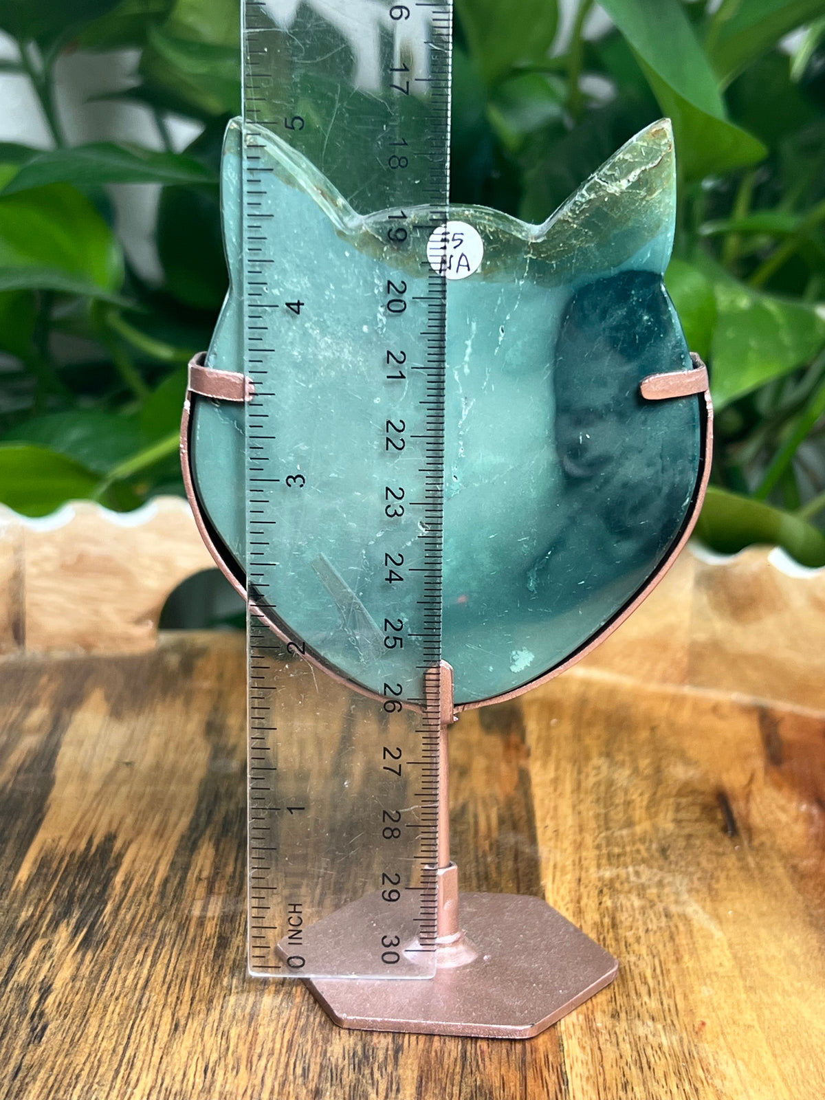 Blue Green Jasper Cat Head: NA