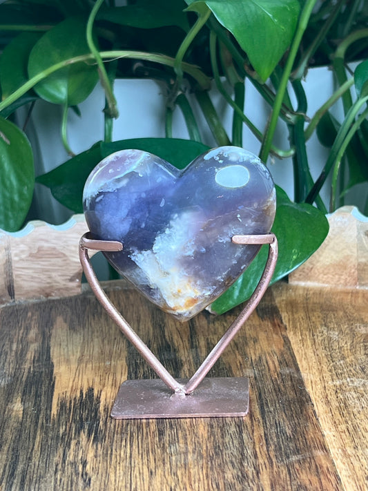 Purple Chalcedony Heart: KA