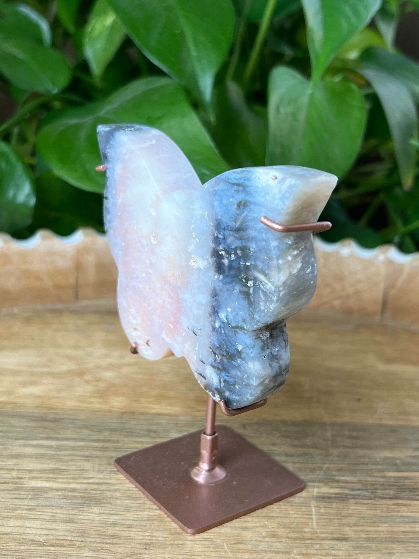 Rainbow Plume Agate Butterfly
