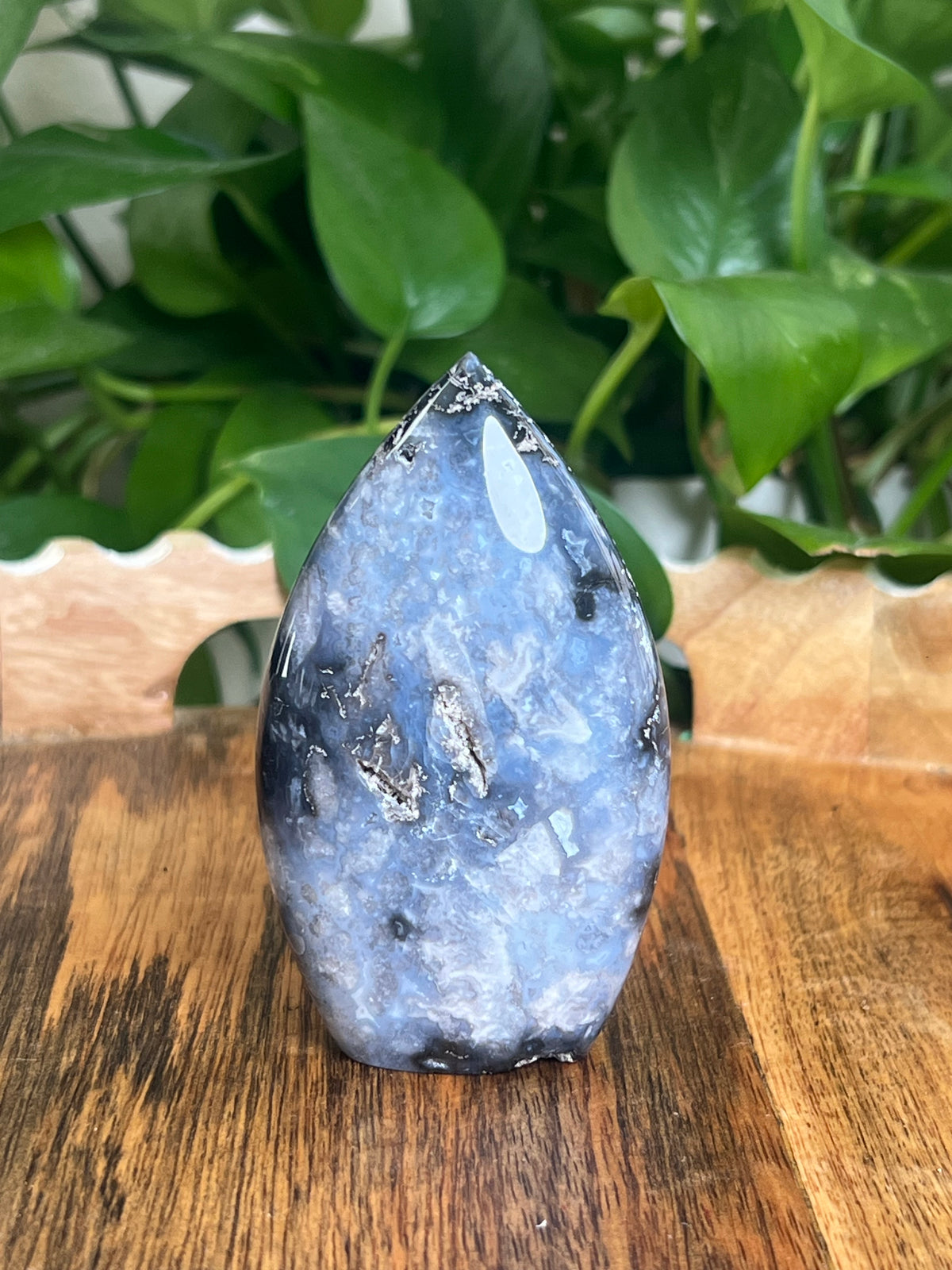 Blue Plume Agate Flame: NA